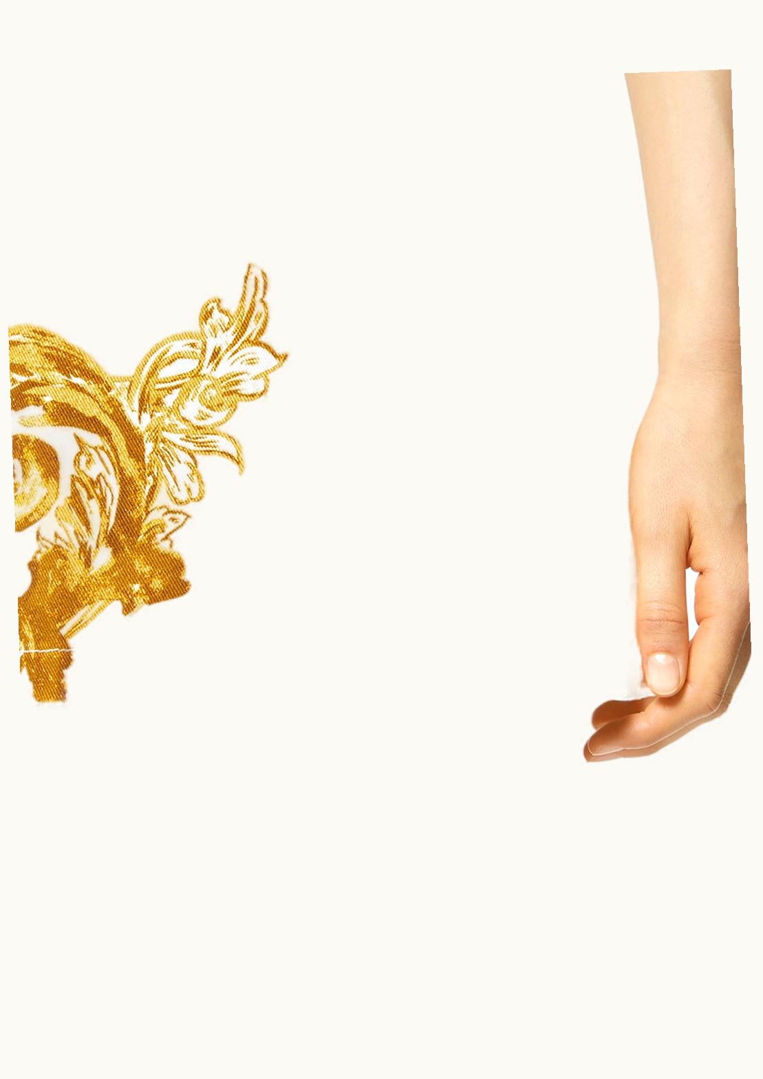 Versace Versace Watercolour Couture Denim Mini Dress White, Print