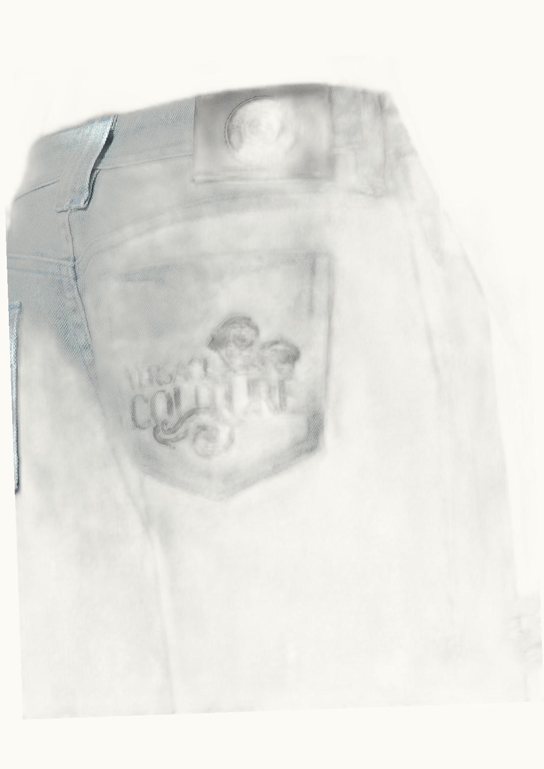 Versace Watercolour Couture Flared Jeans Blue