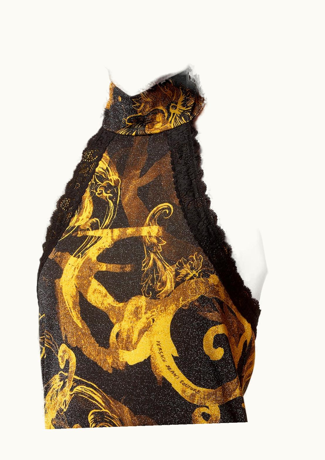 Versace Versace Watercolour Couture Halterneck Top