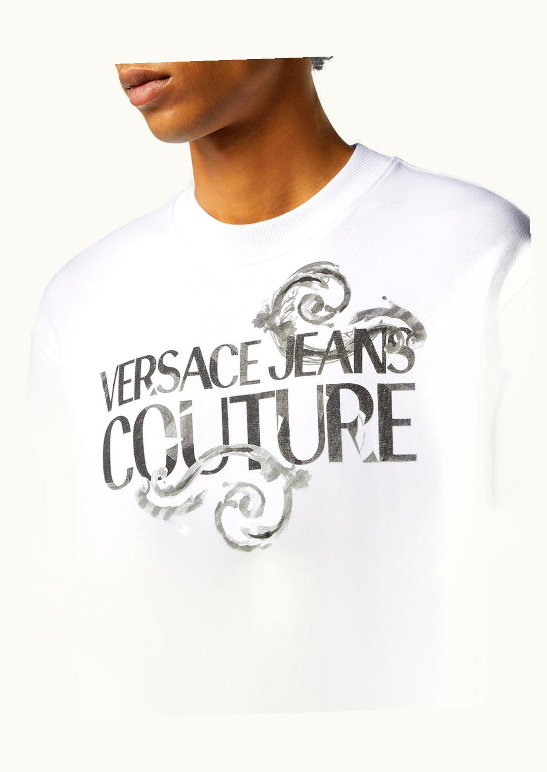 Versace Versace Institutional Watercolor Barocco Sweatshirt White
