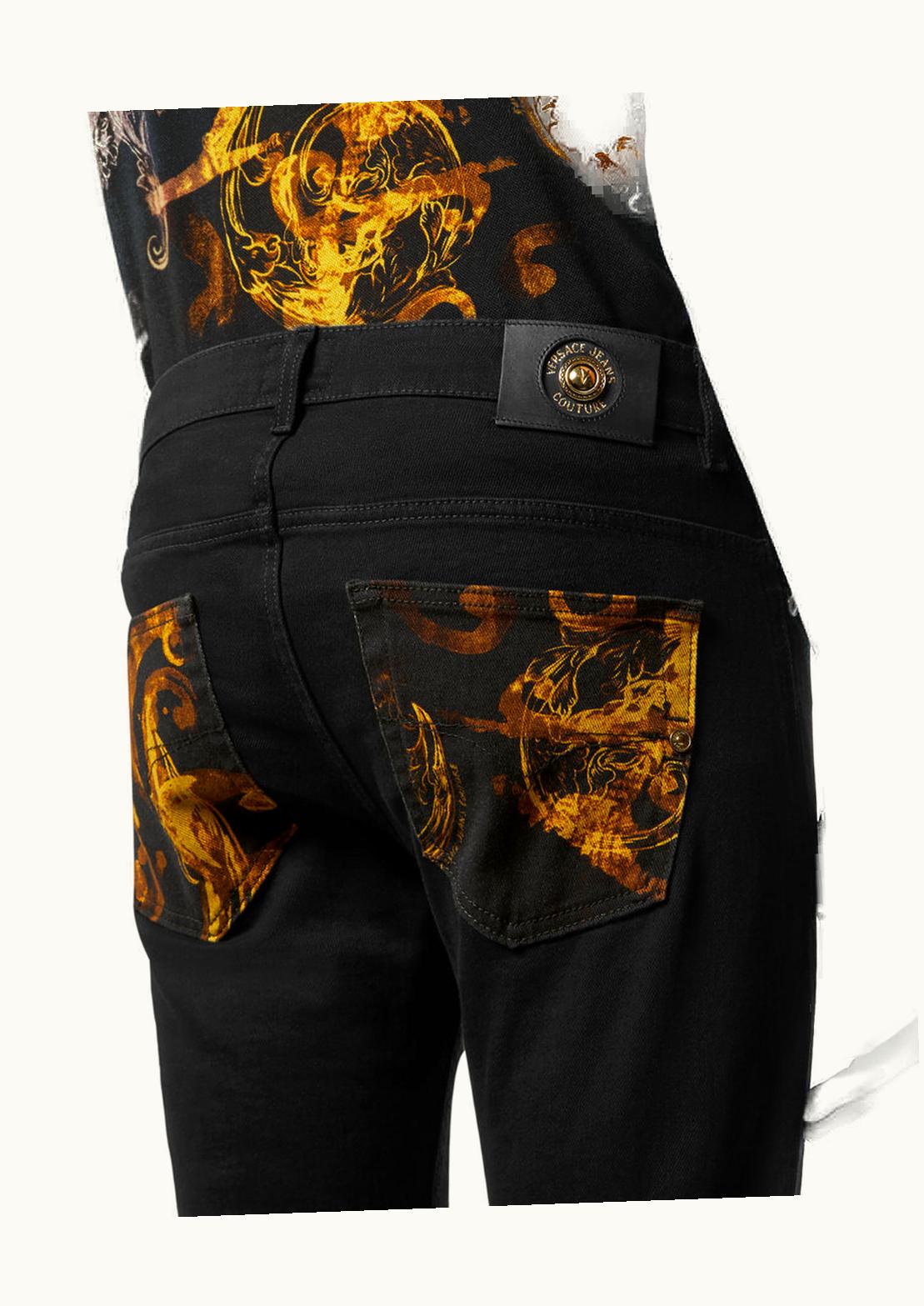 Versace Versace Watercolour Couture Narrow-Fit Jeans