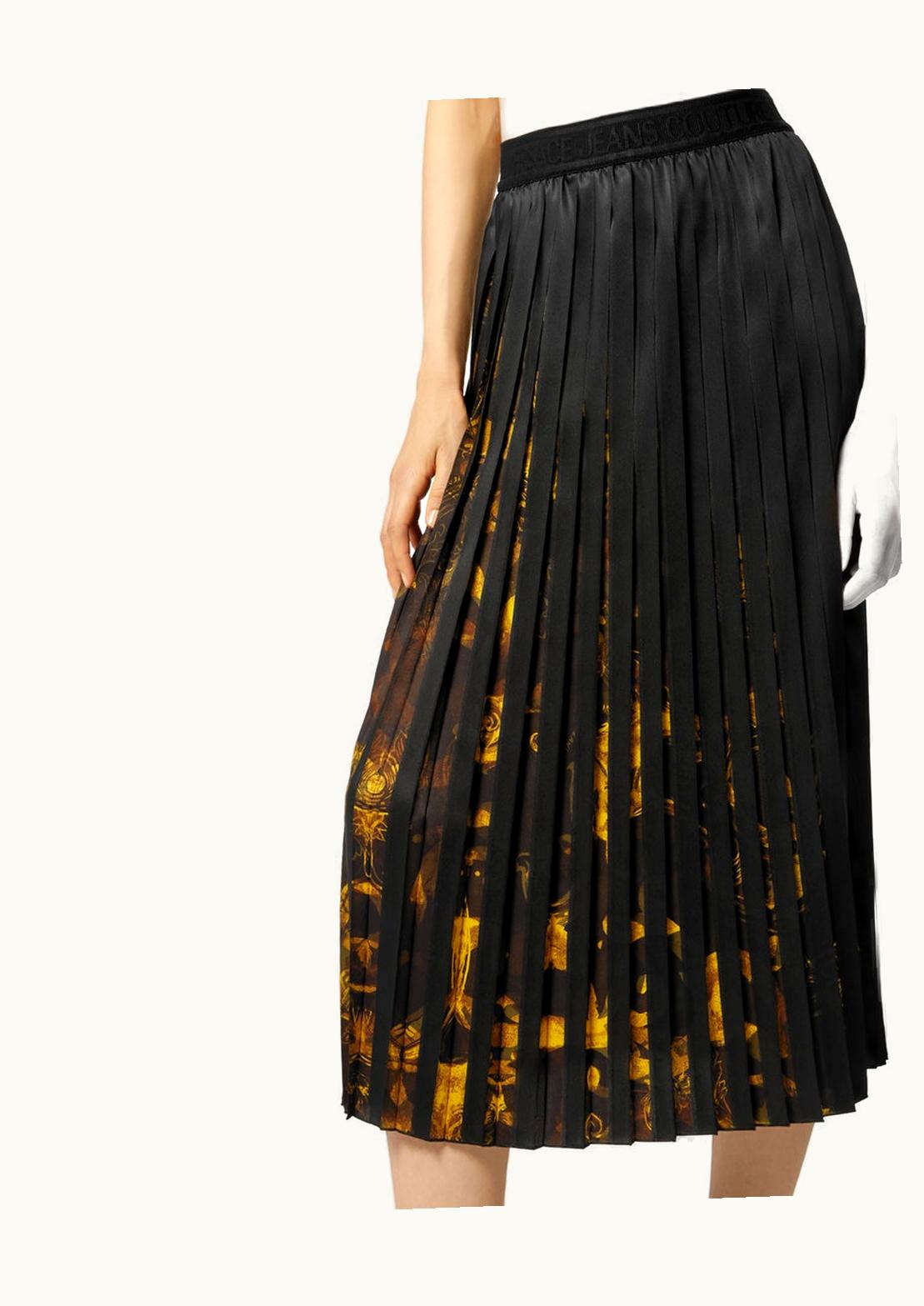 Versace Watercolour Couture Pleated Skirt