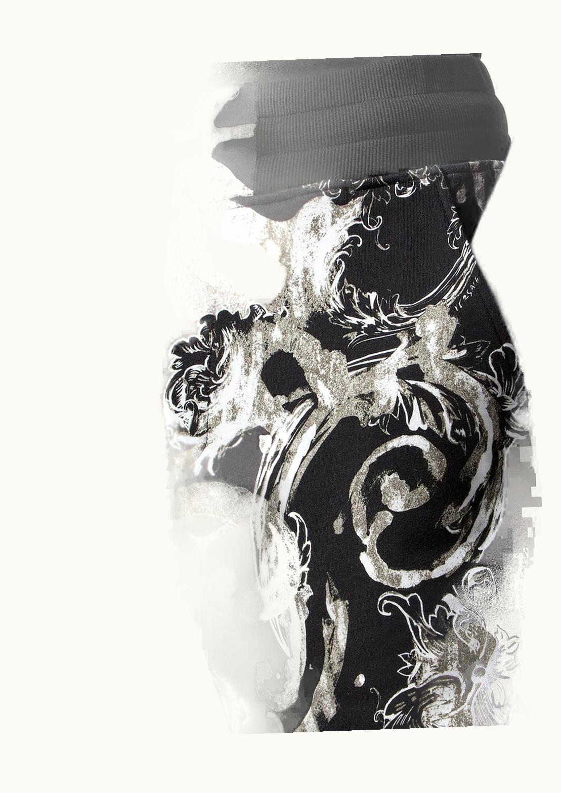 Versace Versace Watercolour Couture Sweat Shorts Black, Print