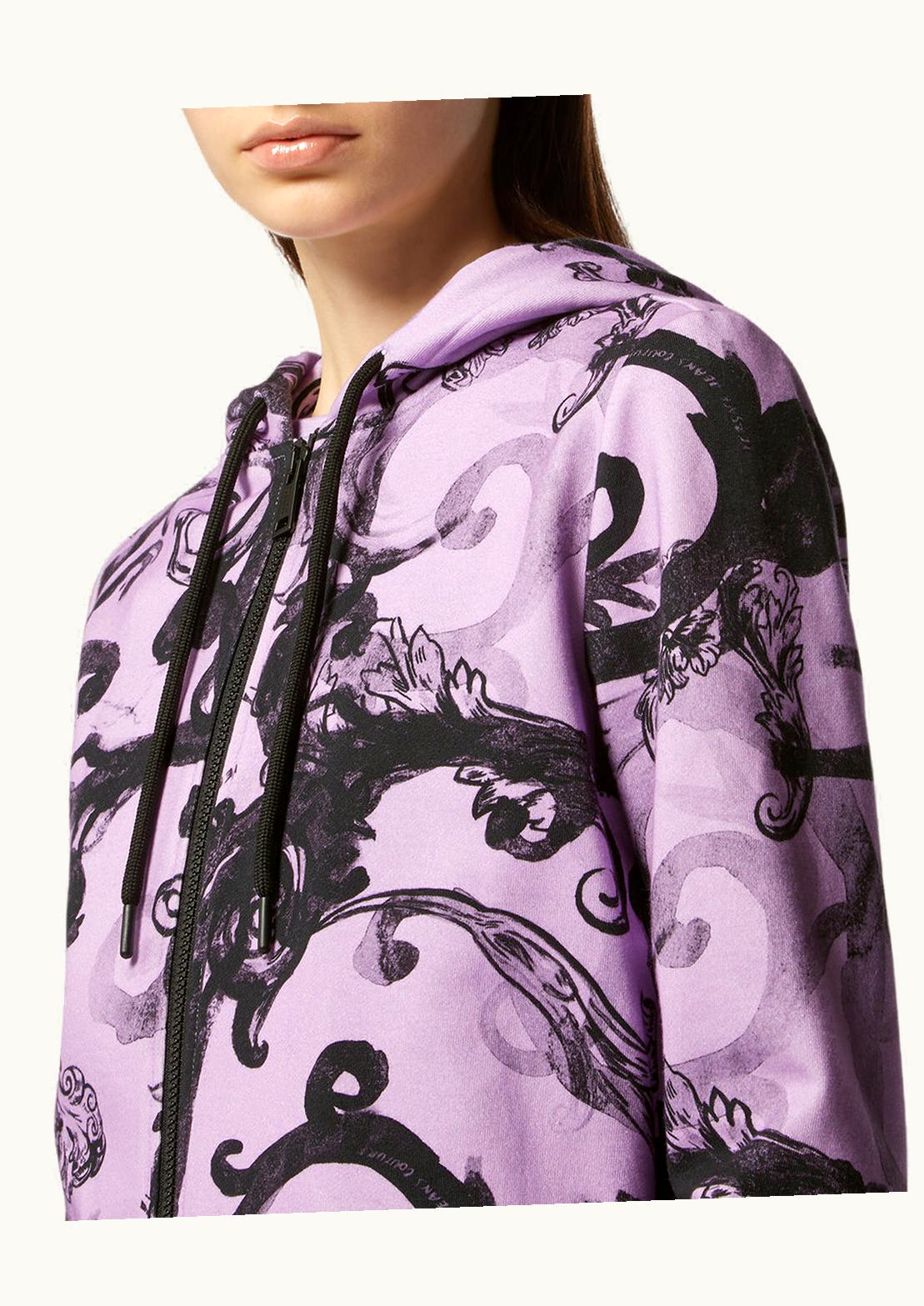 Versace Versace Watercolour Couture Zip Hoodie