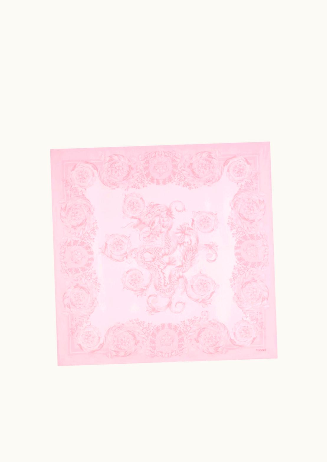 Versace Versace Year Of The Dragon Large Silk Foulard Pink, Print