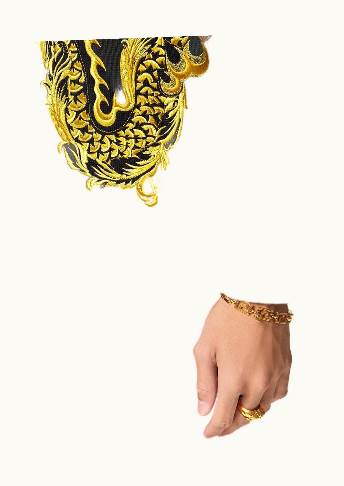 Versace Versace Dragon Embroidered Crewneck Sweater Black