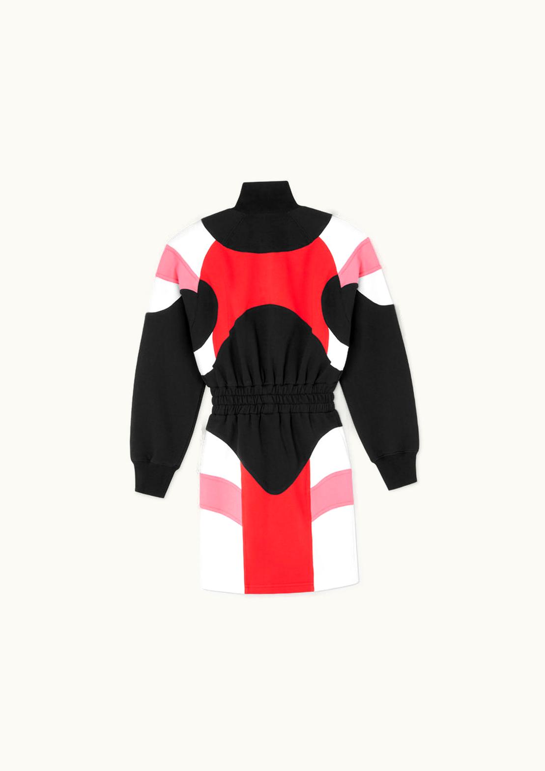 Versace Versace Zip Sweatshirt Dress Logo Print Black