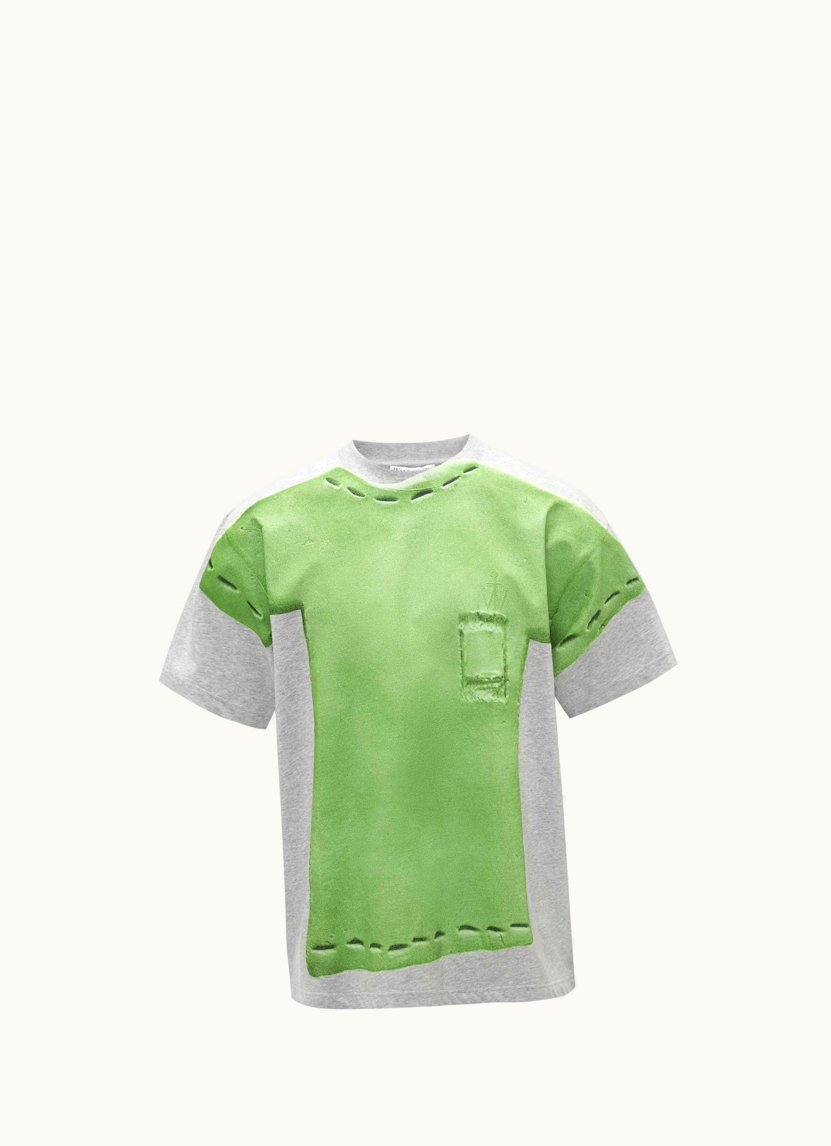 JW Anderson JW Anderson Clay Trompe L'OEIL Printed T-SHIRT In Grey