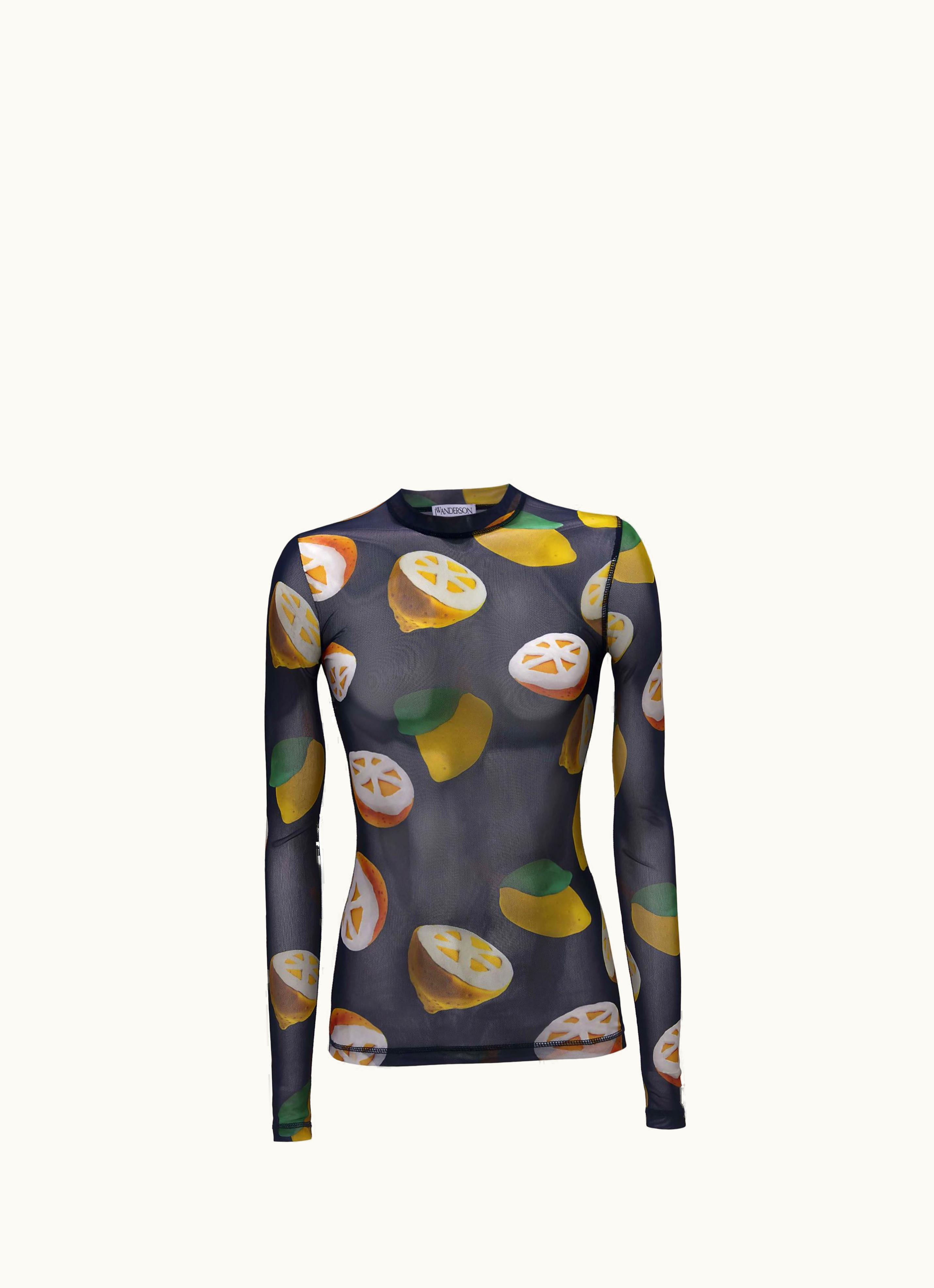 JW Anderson JW Anderson Long Sleeve Mesh Top In Blue