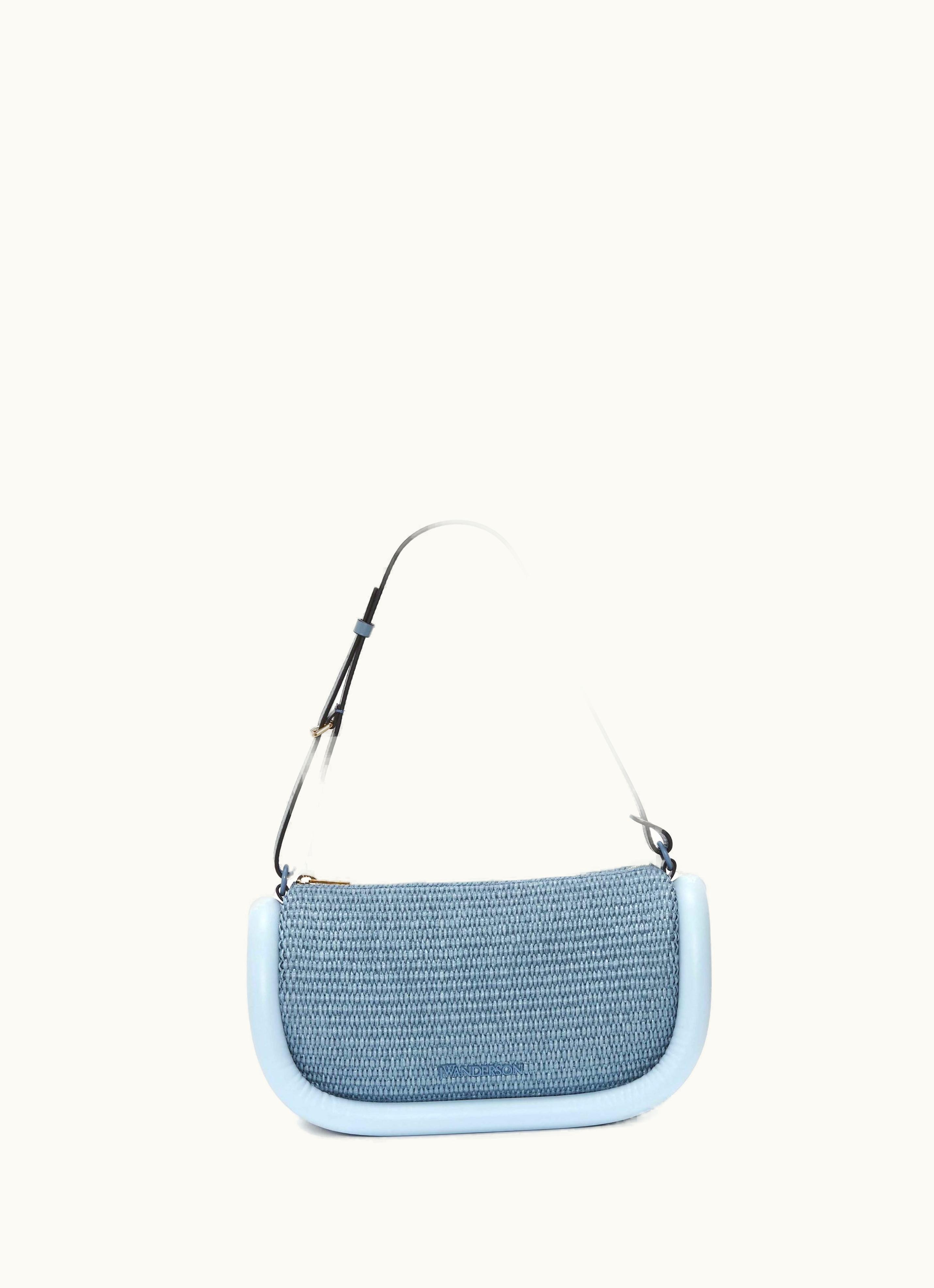 JW Anderson JW Anderson BUMPER-15 - Raffia Shoulder Bag In Blue