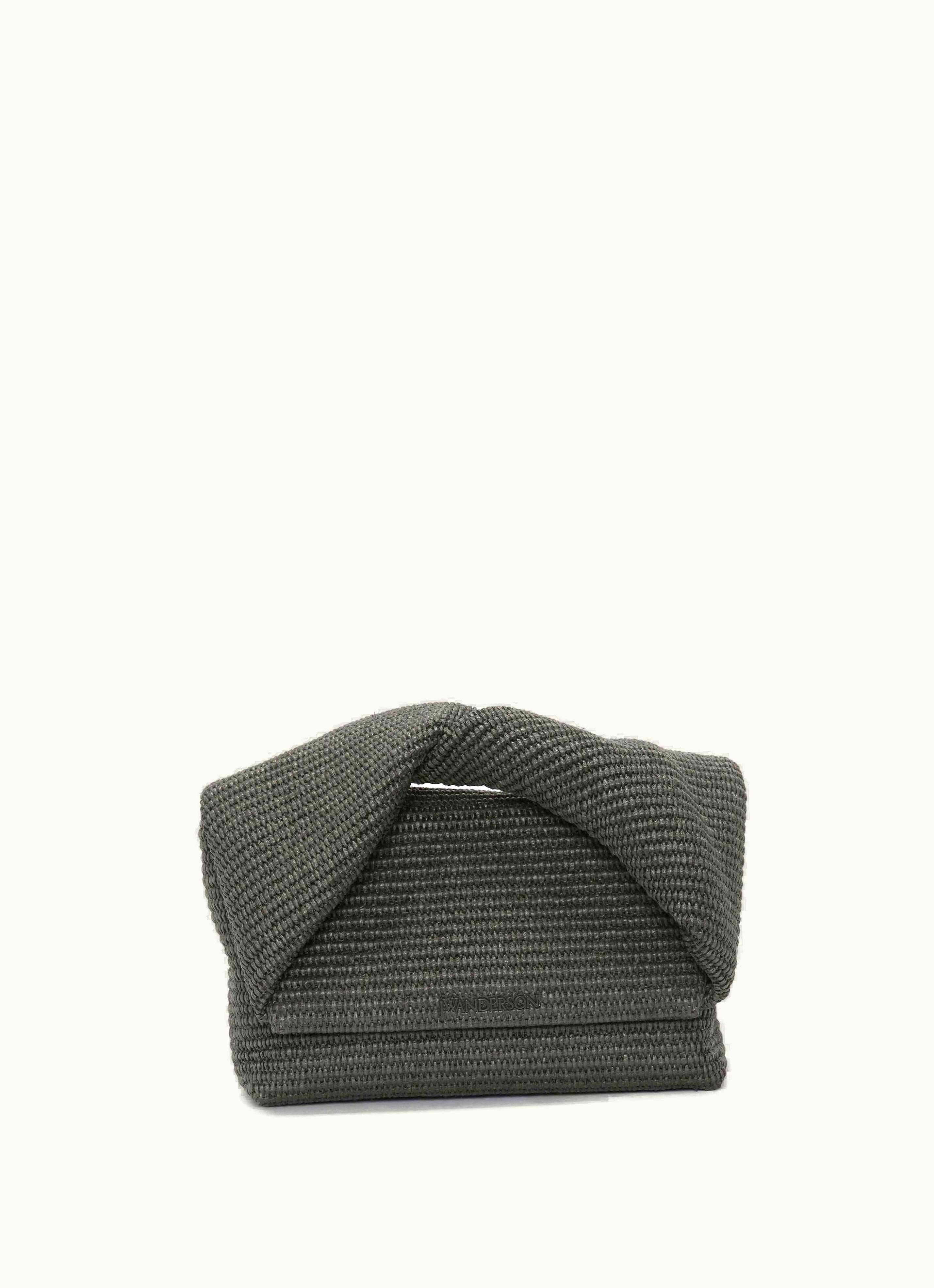 JW Anderson JW Anderson Large Twister - Raffia Top Handle Bag In Green