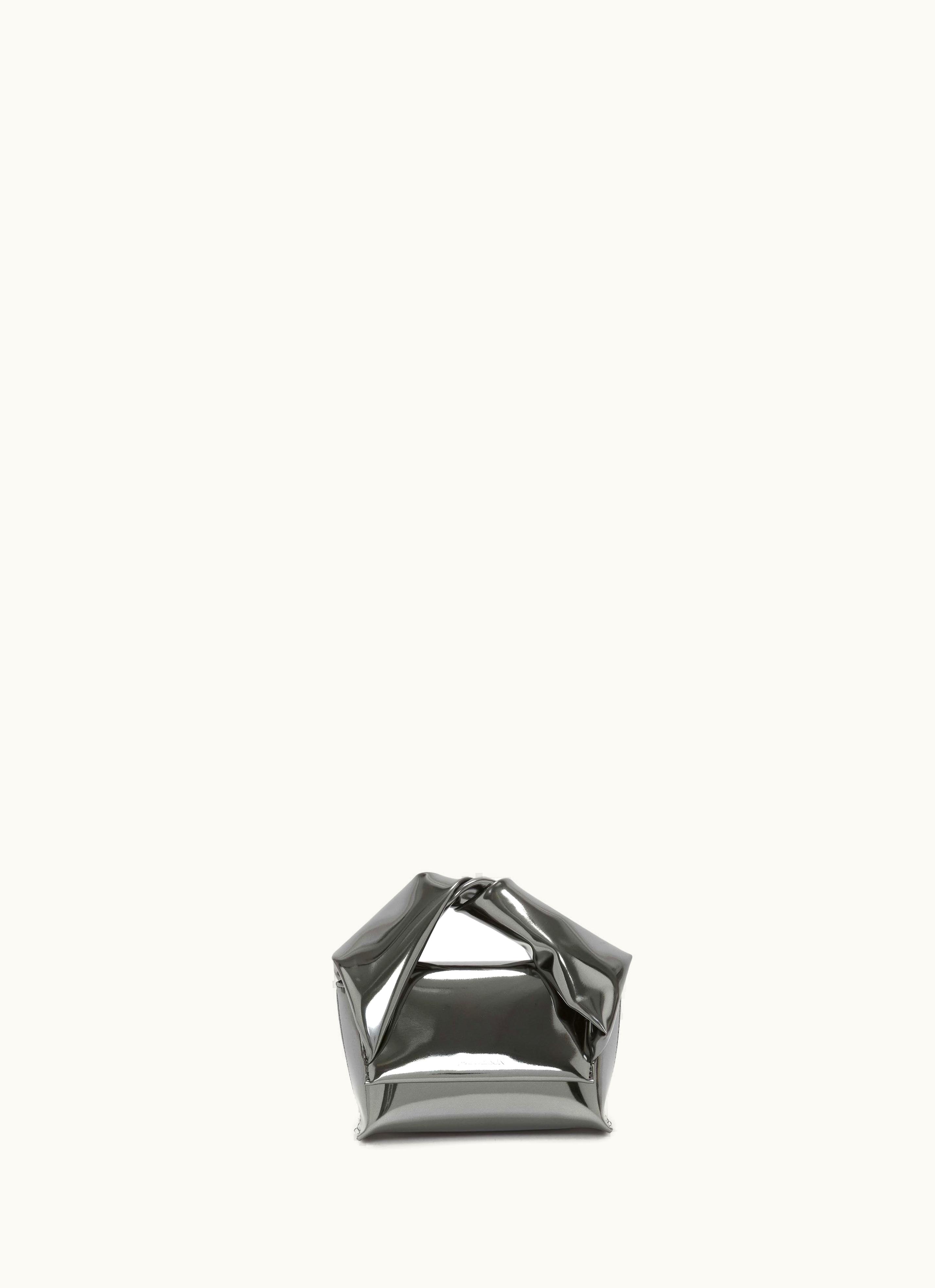 JW Anderson JW Anderson Small Twister - Metallic Top Handle Bag In Silver