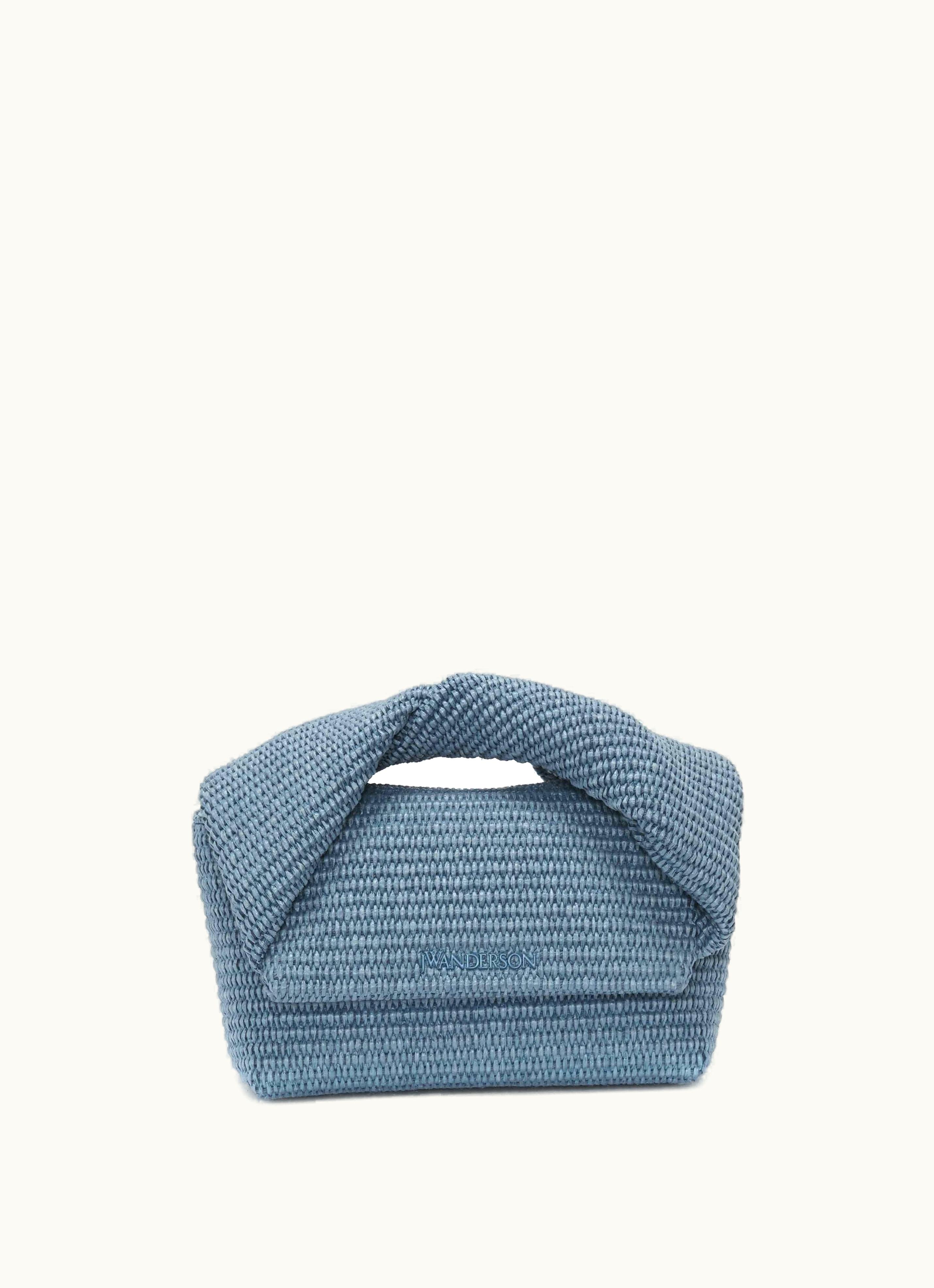 JW Anderson JW Anderson Large Twister - Raffia Top Handle Bag In Blue