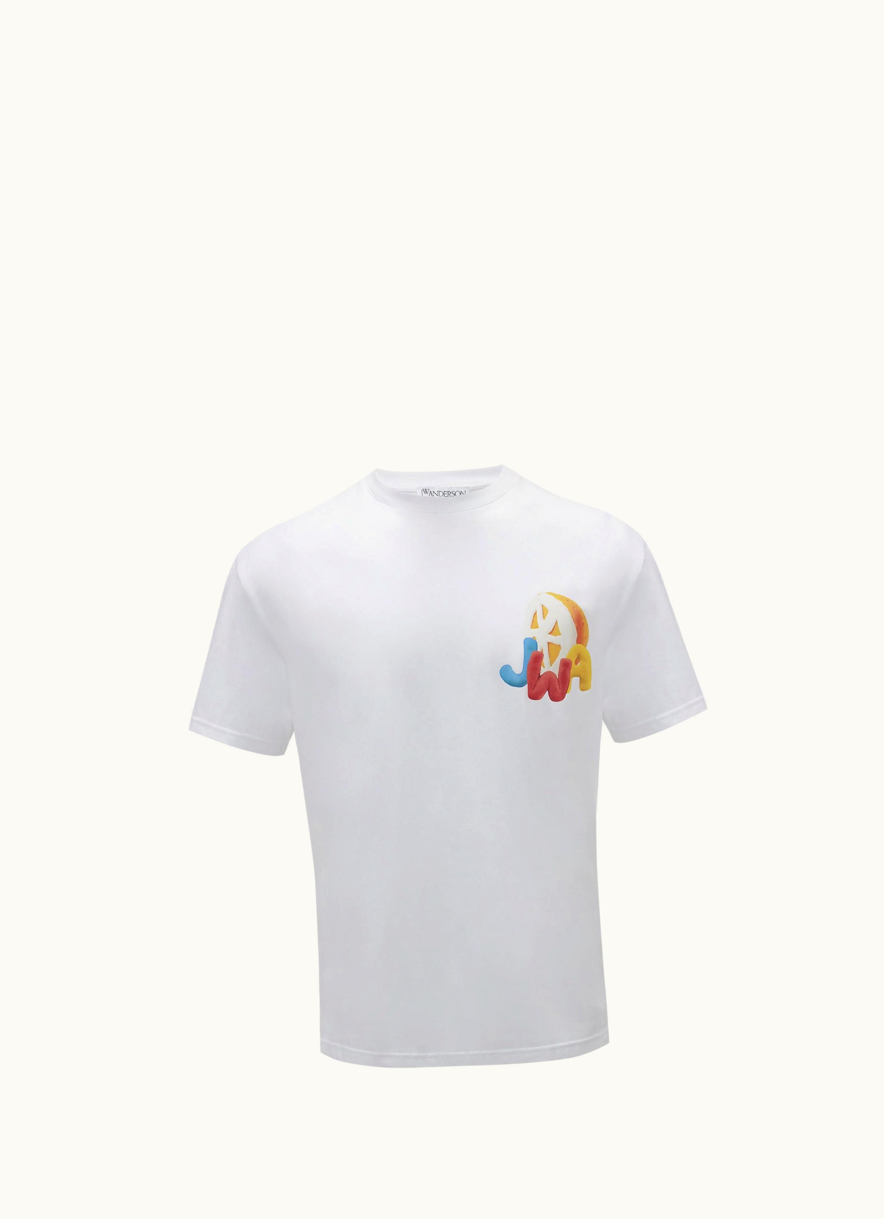 JW Anderson JW Anderson JWA Orange Print T-SHIRT In White