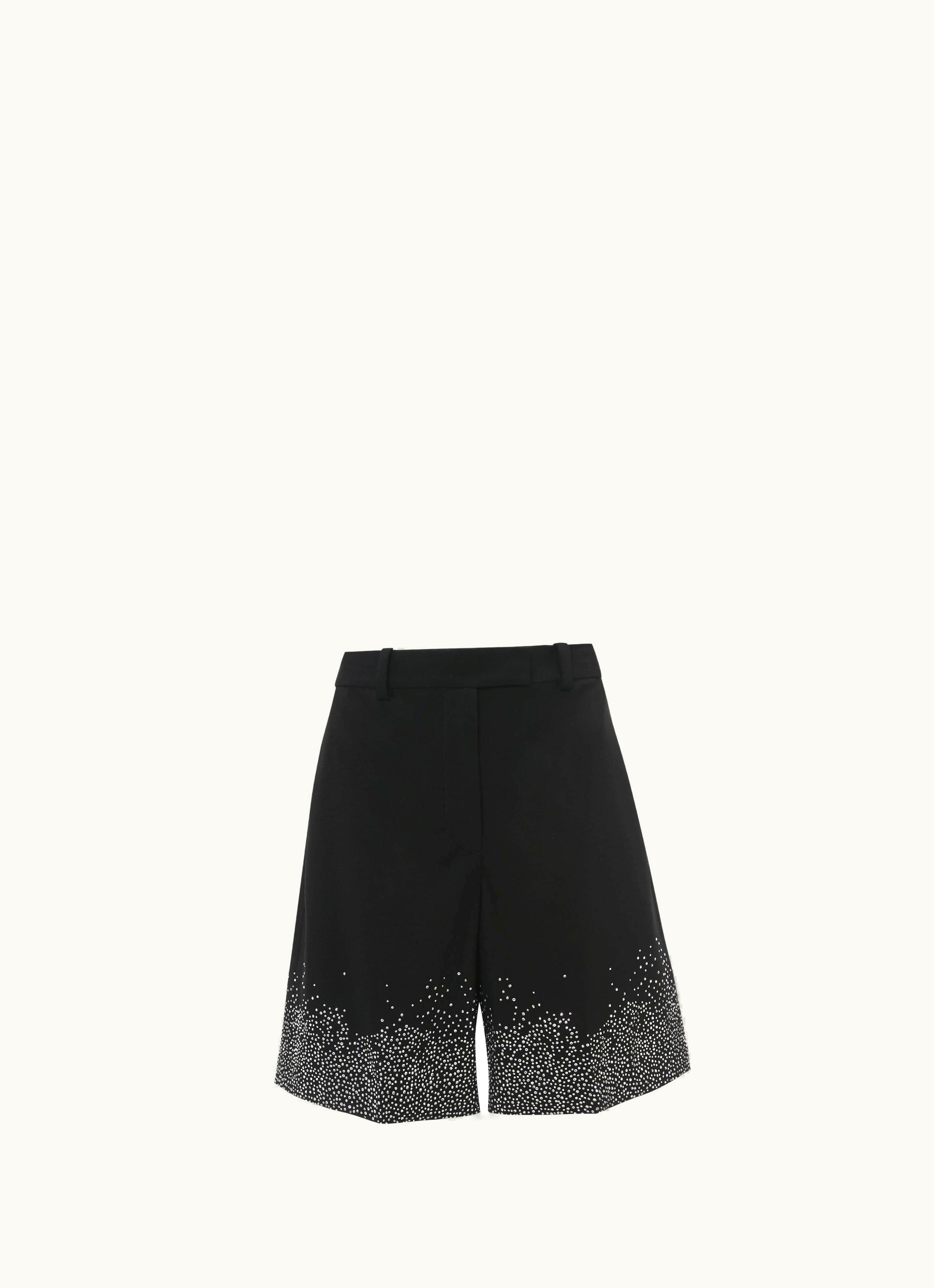 JW Anderson JW Anderson Crystal Hem Tailored Shorts In Black