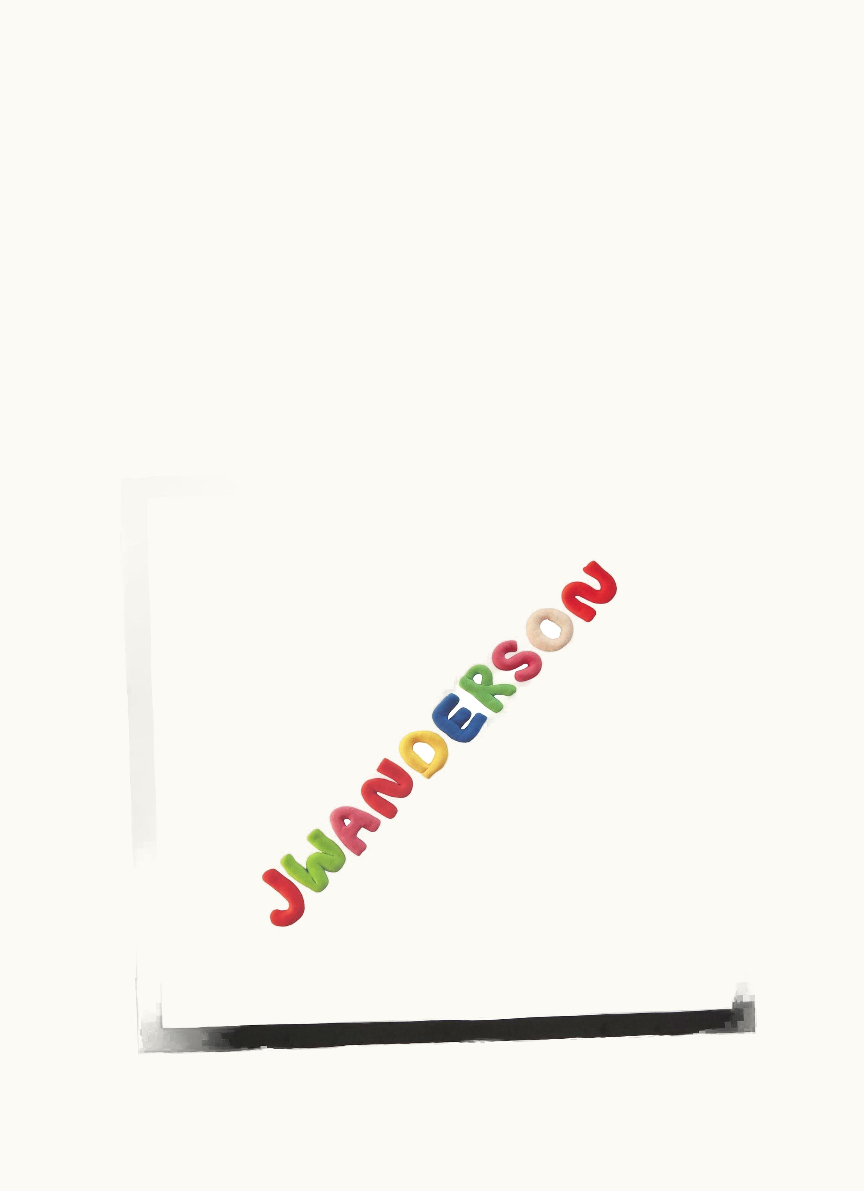 JW Anderson JW Anderson Digitally Printed Silk Scarf Square Off White and Black