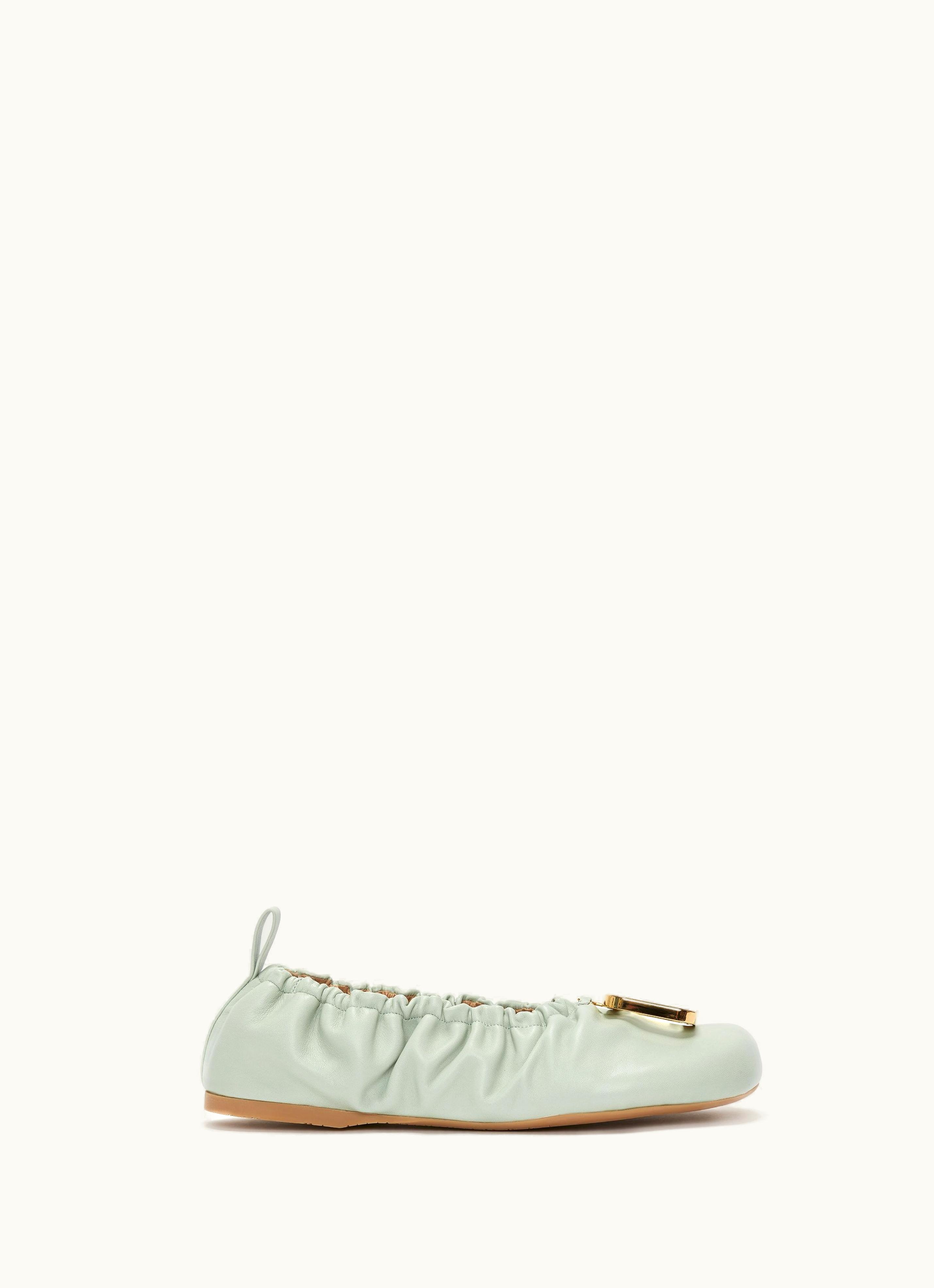 JW Anderson JW Anderson JWA Puller Leather Ballet Flats In Green
