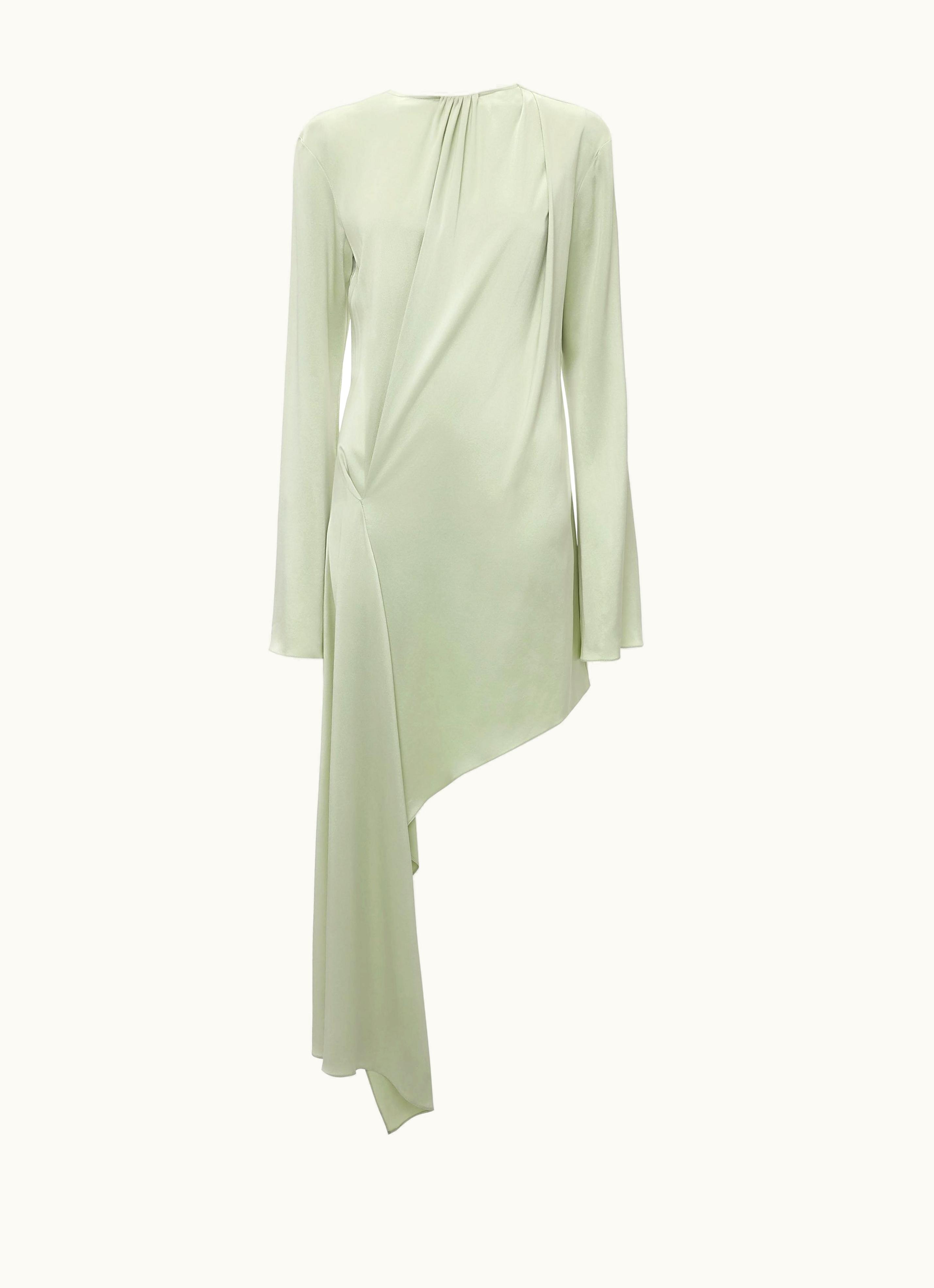 JW Anderson JW Anderson Long Sleeve Asymmetric Dress In Green