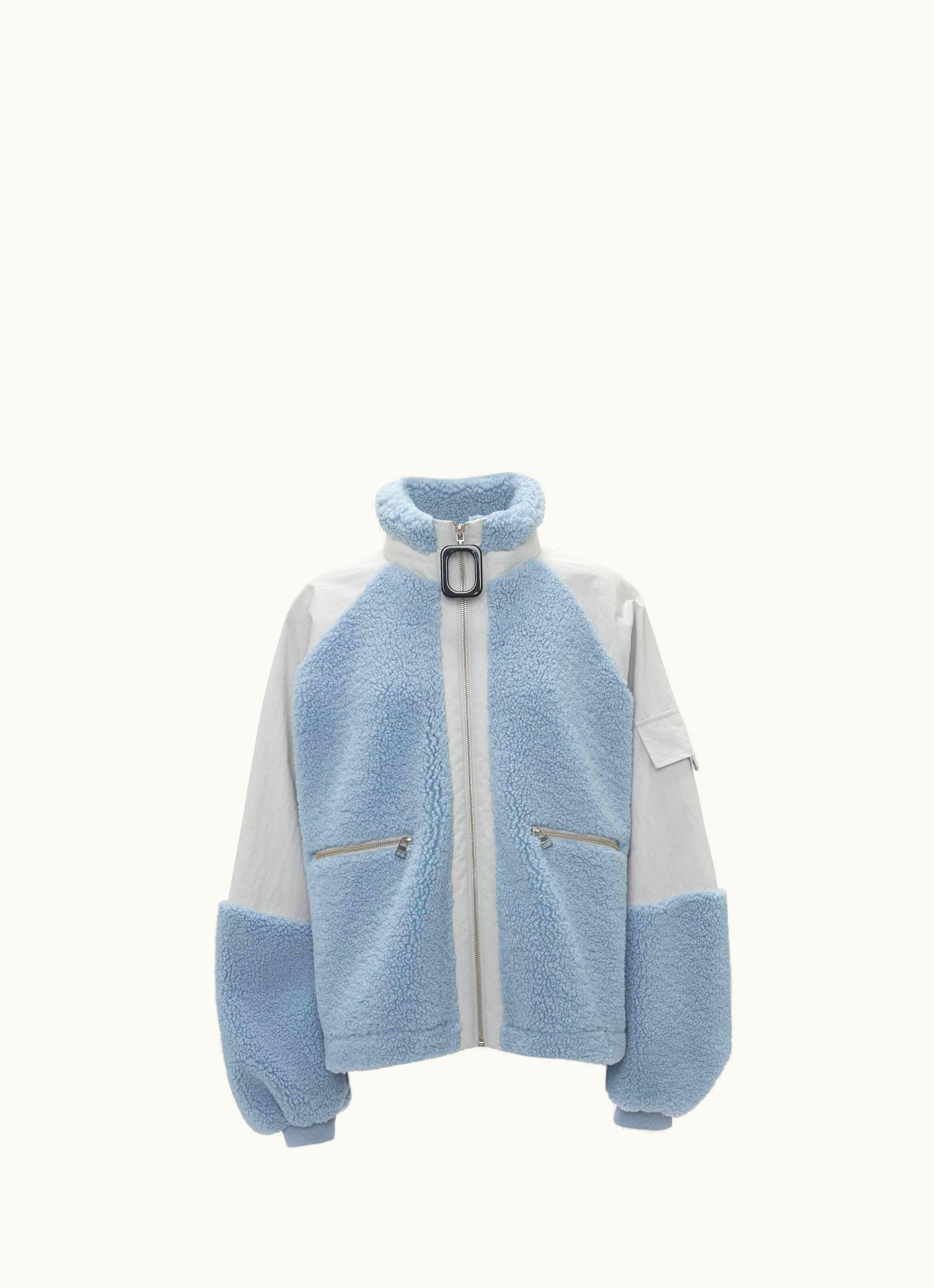 JW Anderson JW Anderson Gathered Batwing Fleece Track Top Pale Blue