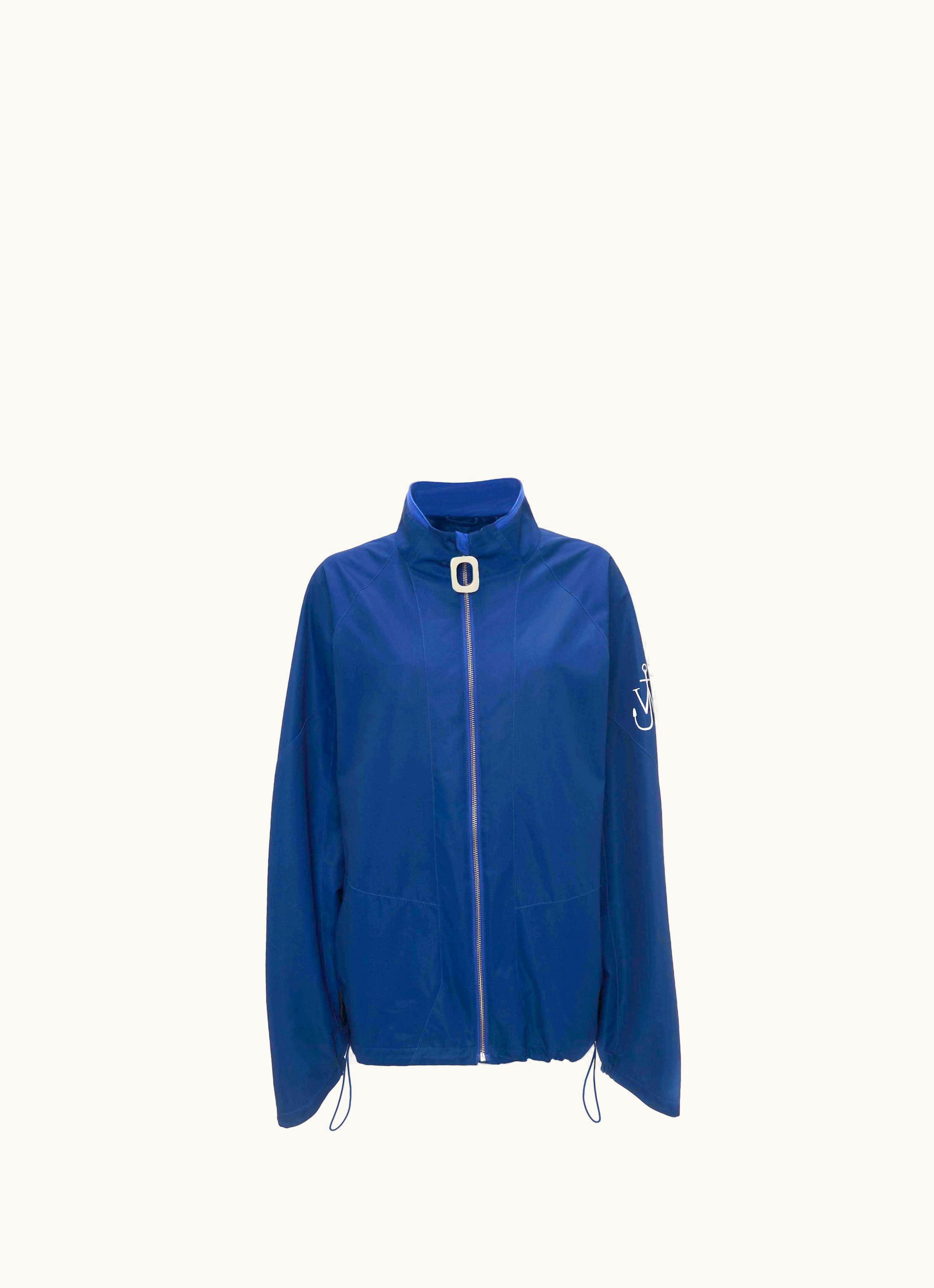 JW Anderson JW Anderson Anchor Patch Zip Front Track Jacket In Airforce Blue