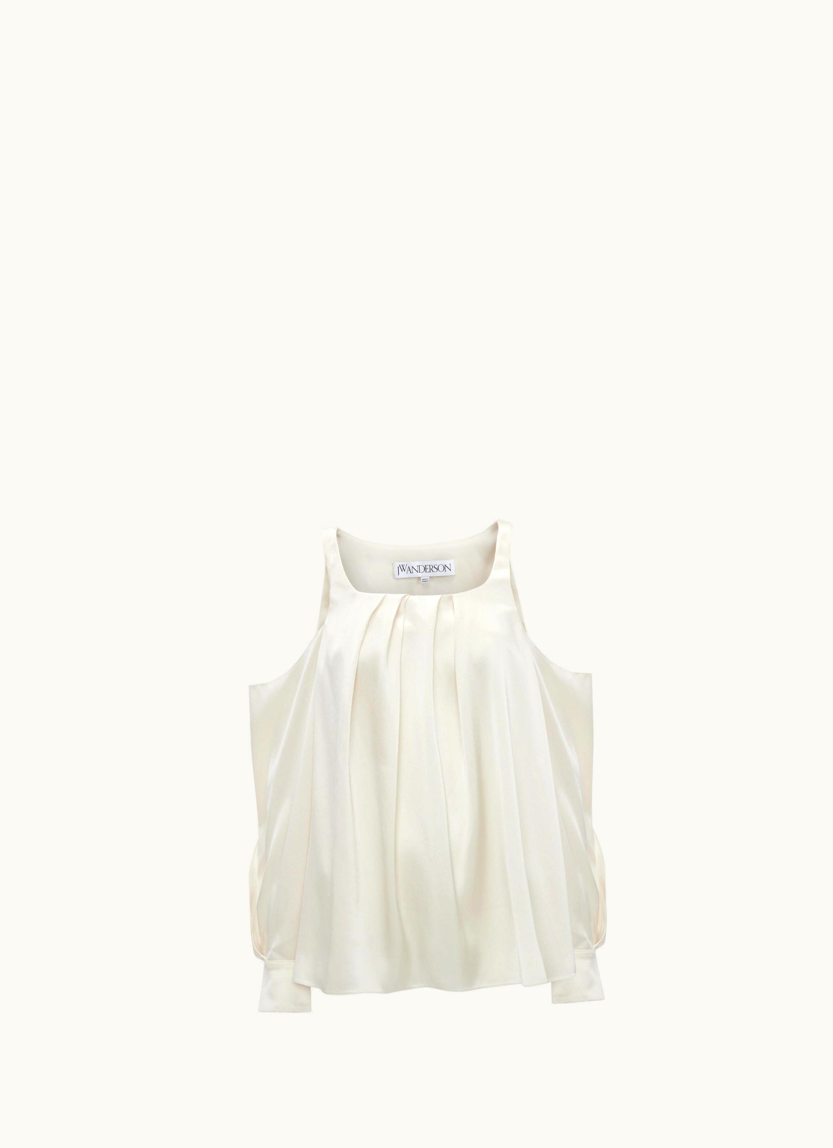 JW Anderson JW Anderson Cold Shoulder Twisted Top In White
