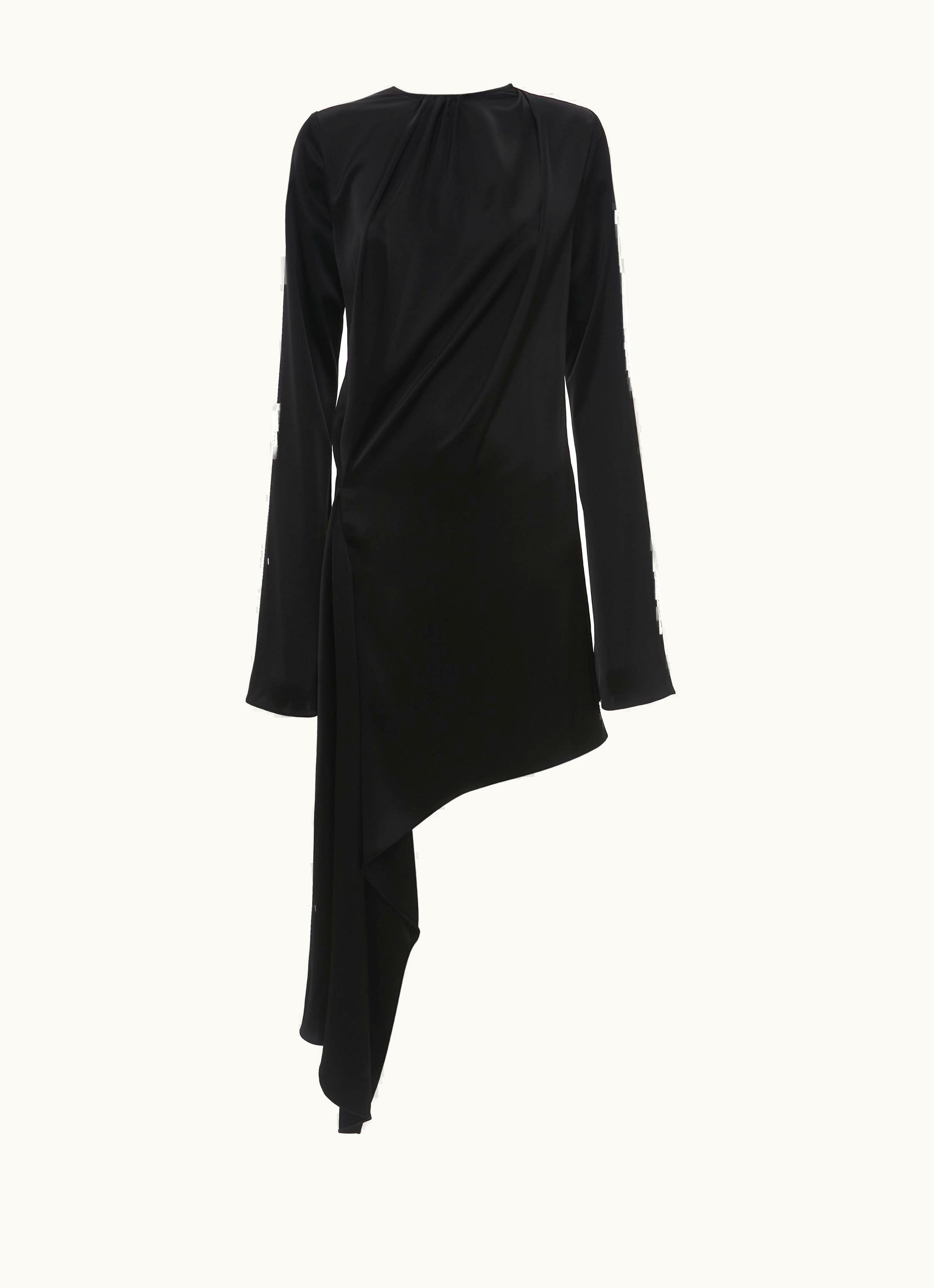JW Anderson JW Anderson Long Sleeve Asymmetric Dress In Black