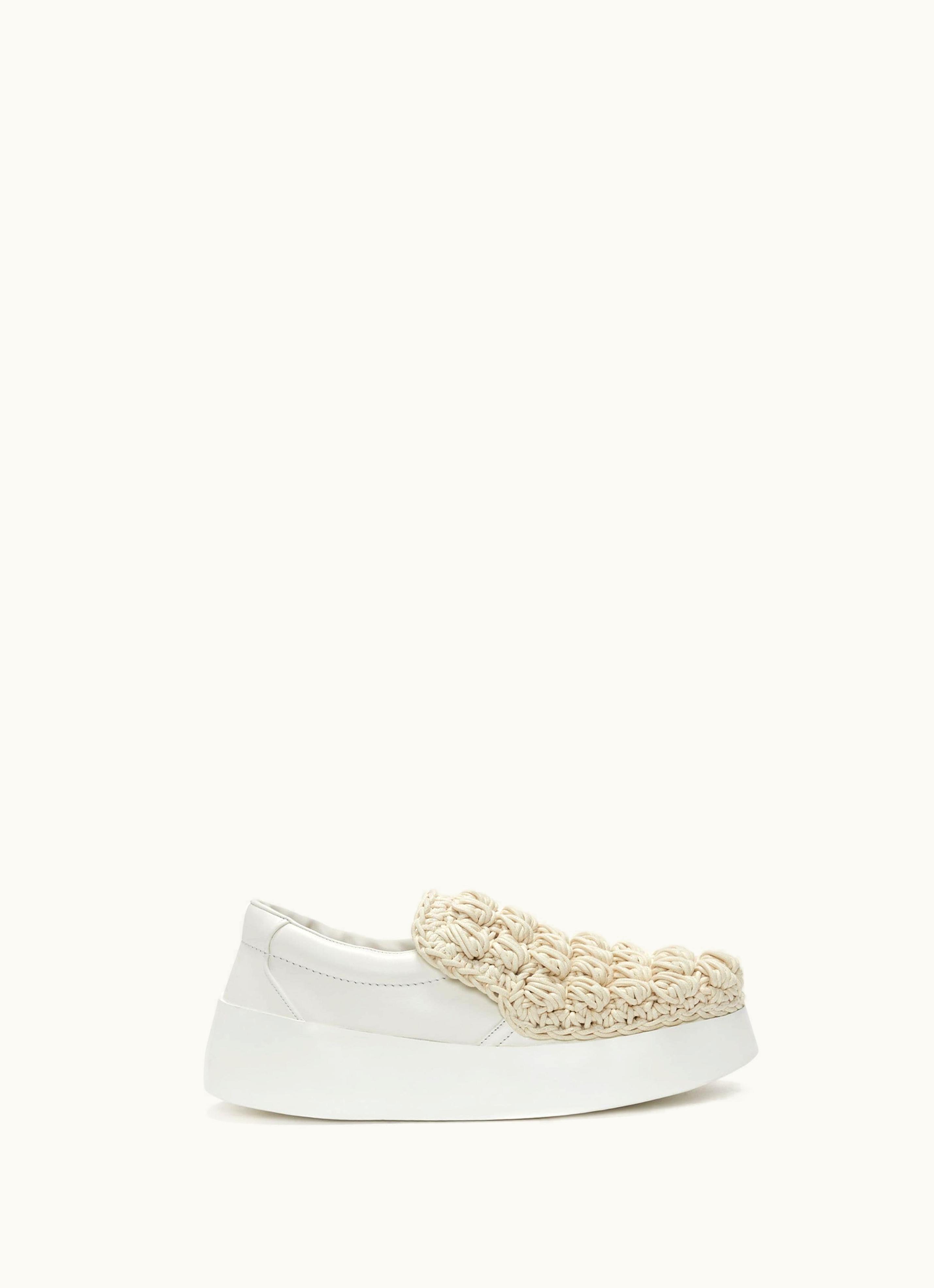 JW Anderson JW Anderson Slip-Ons Knitted Cotton Rubber Sole Off-White