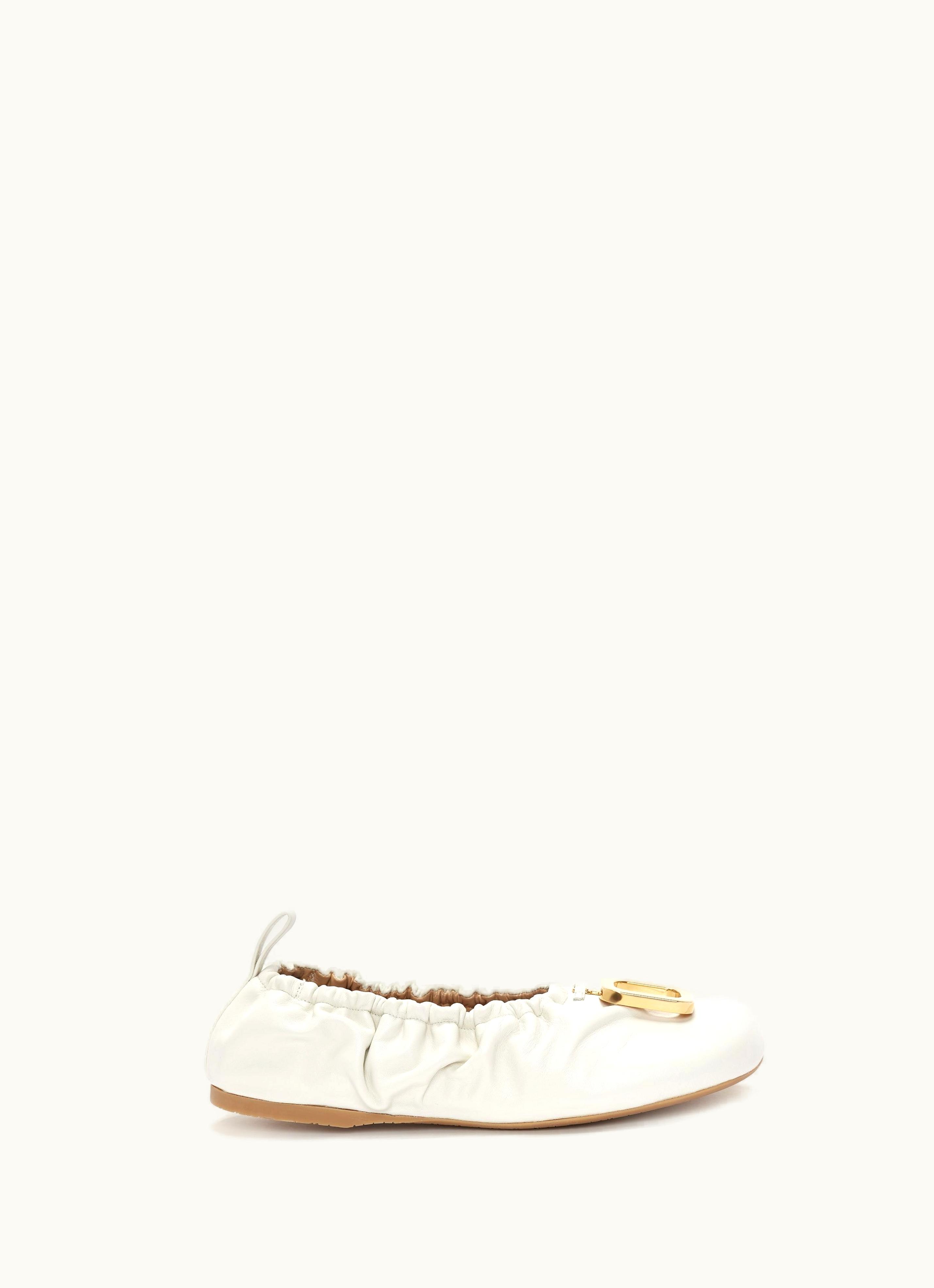 JW Anderson JW Anderson JWA Puller Leather Ballet Flats In White
