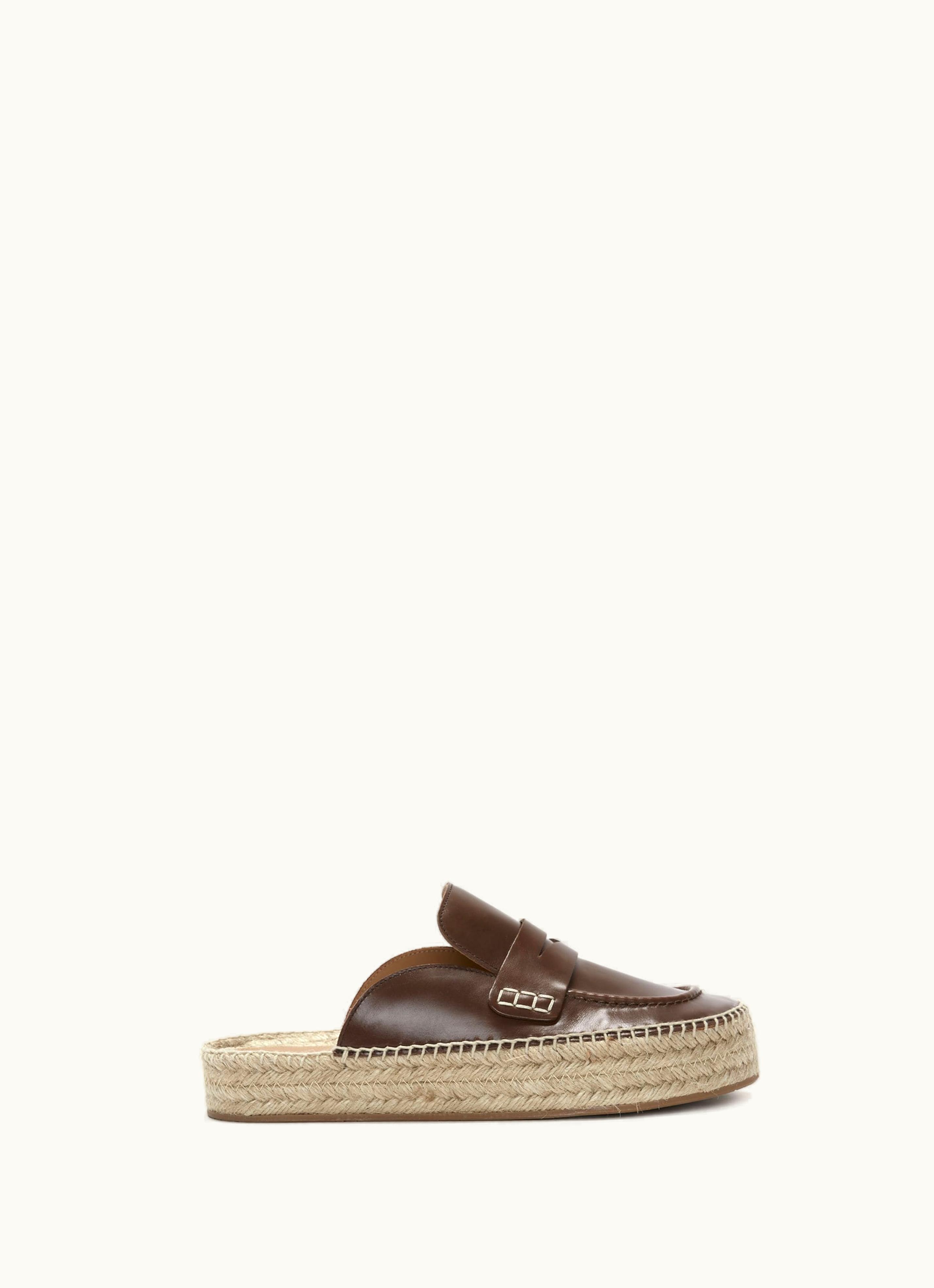 JW Anderson JW Anderson Oak Leather Espadrille Loafer Mules