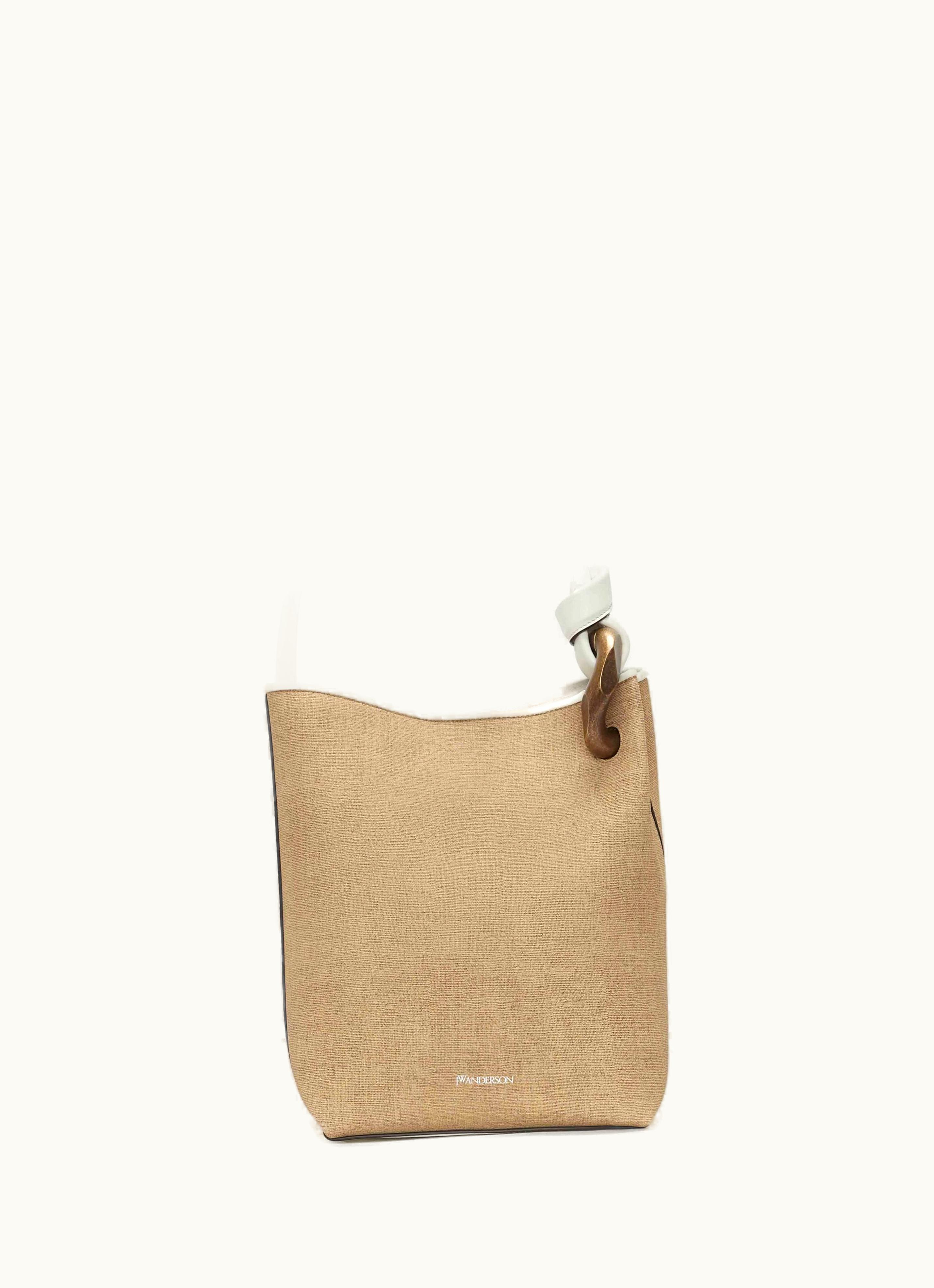 JW Anderson JW Anderson JWA Corner Bucket - Leather Top Handle Bag In Neutrals