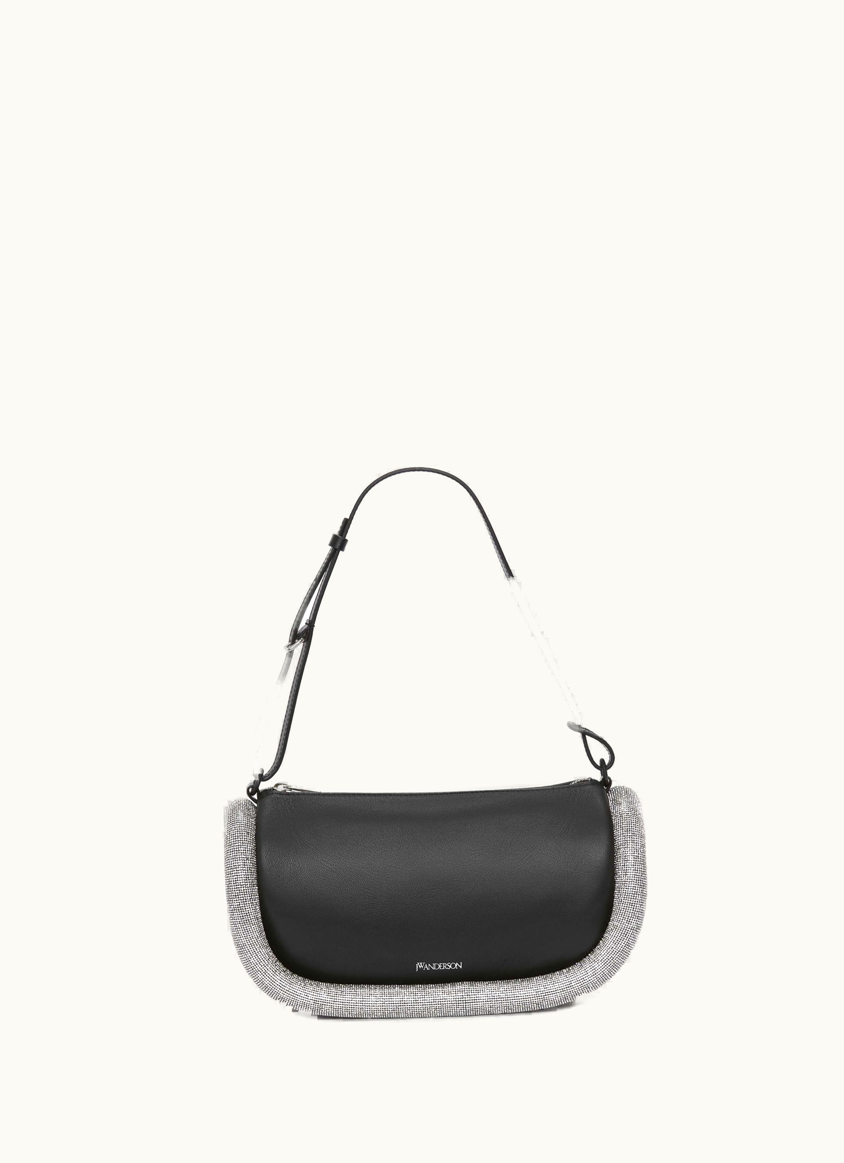 JW Anderson JW Anderson BUMPER-15 - Leather Shoulder Bag With Crystal In Black