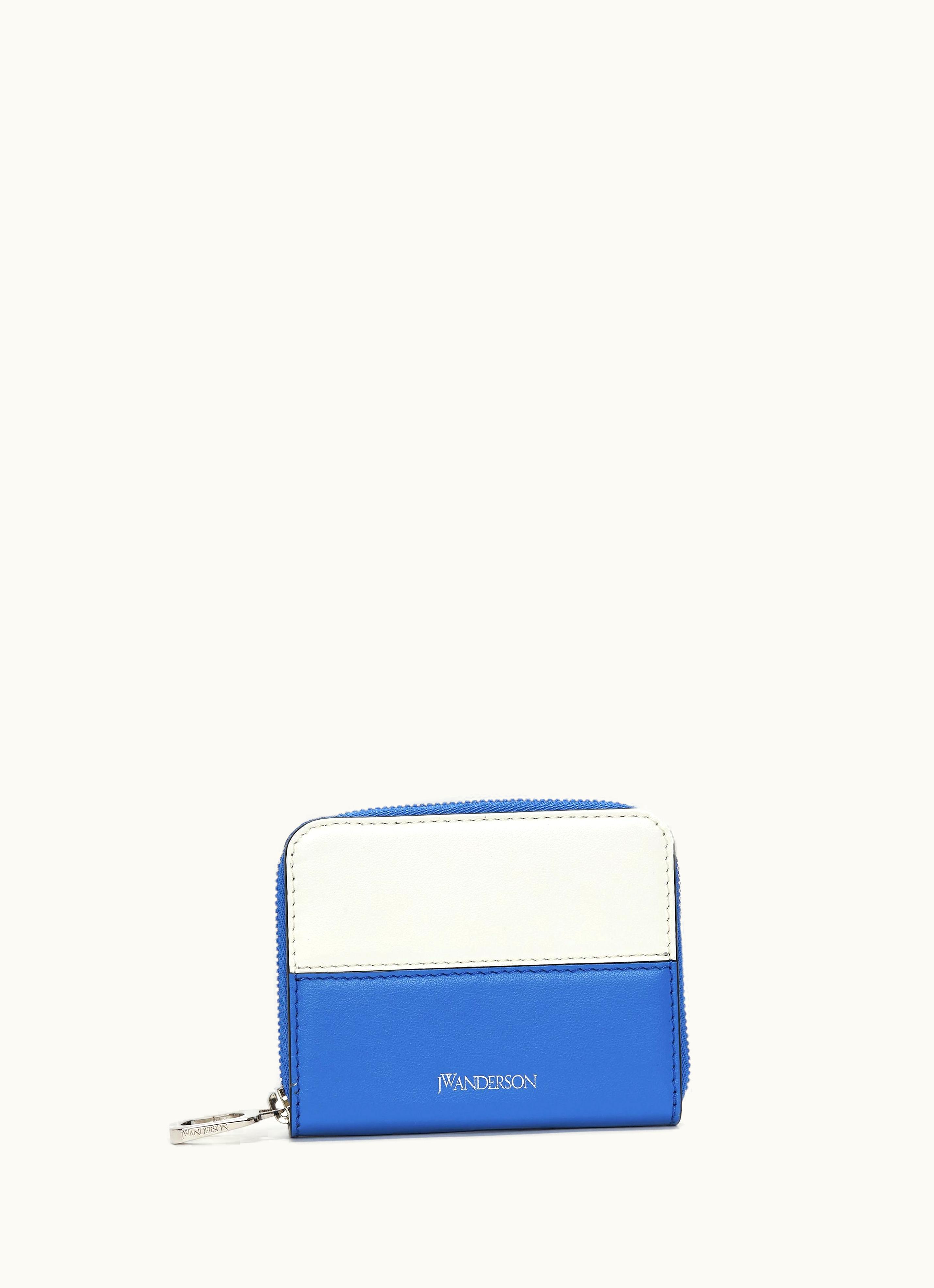JW Anderson JW Anderson Leather Coin Wallet With JWA Puller In Blue