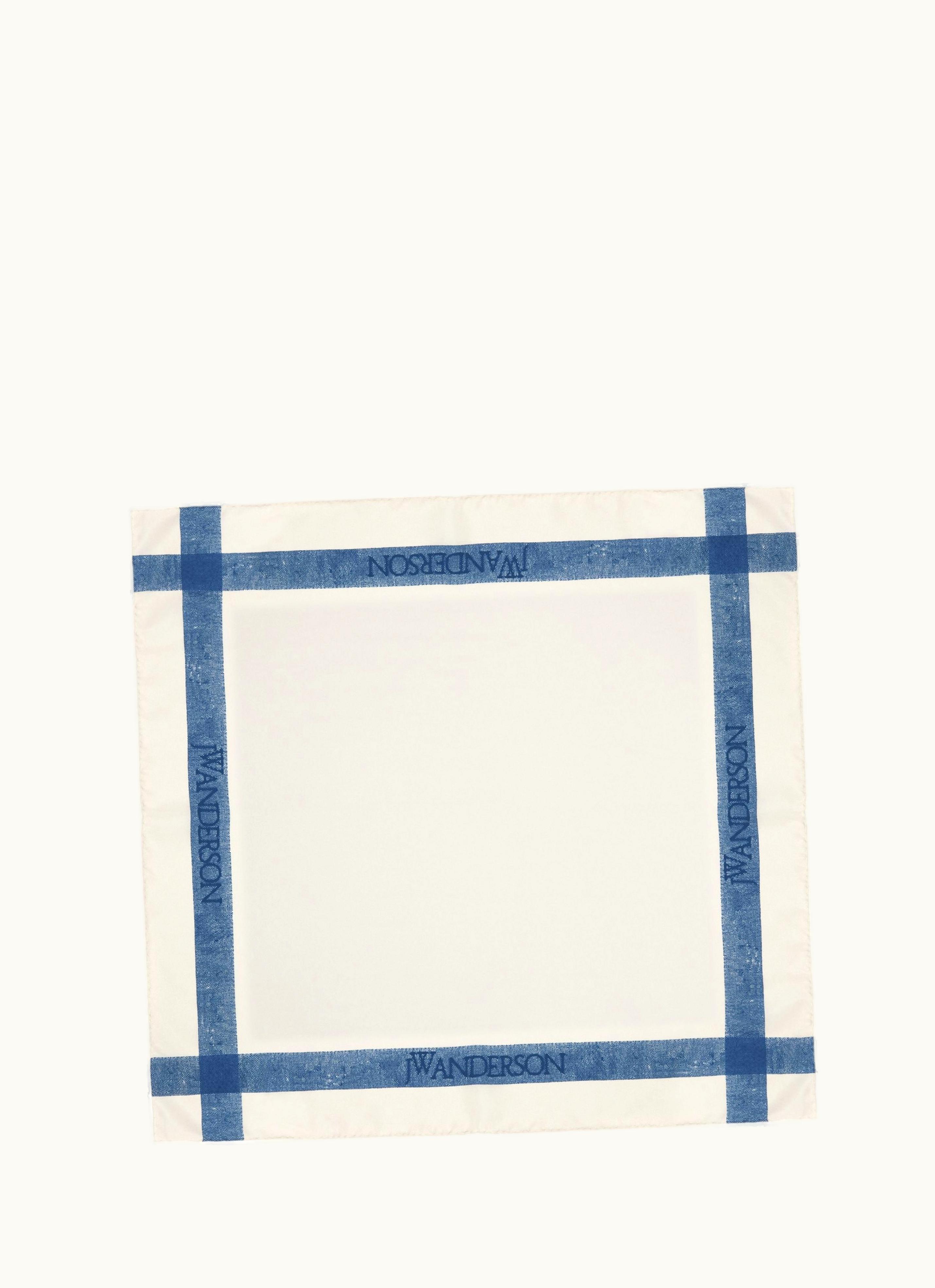 JW Anderson JW Anderson Silk Scarf With Logo Motif In White