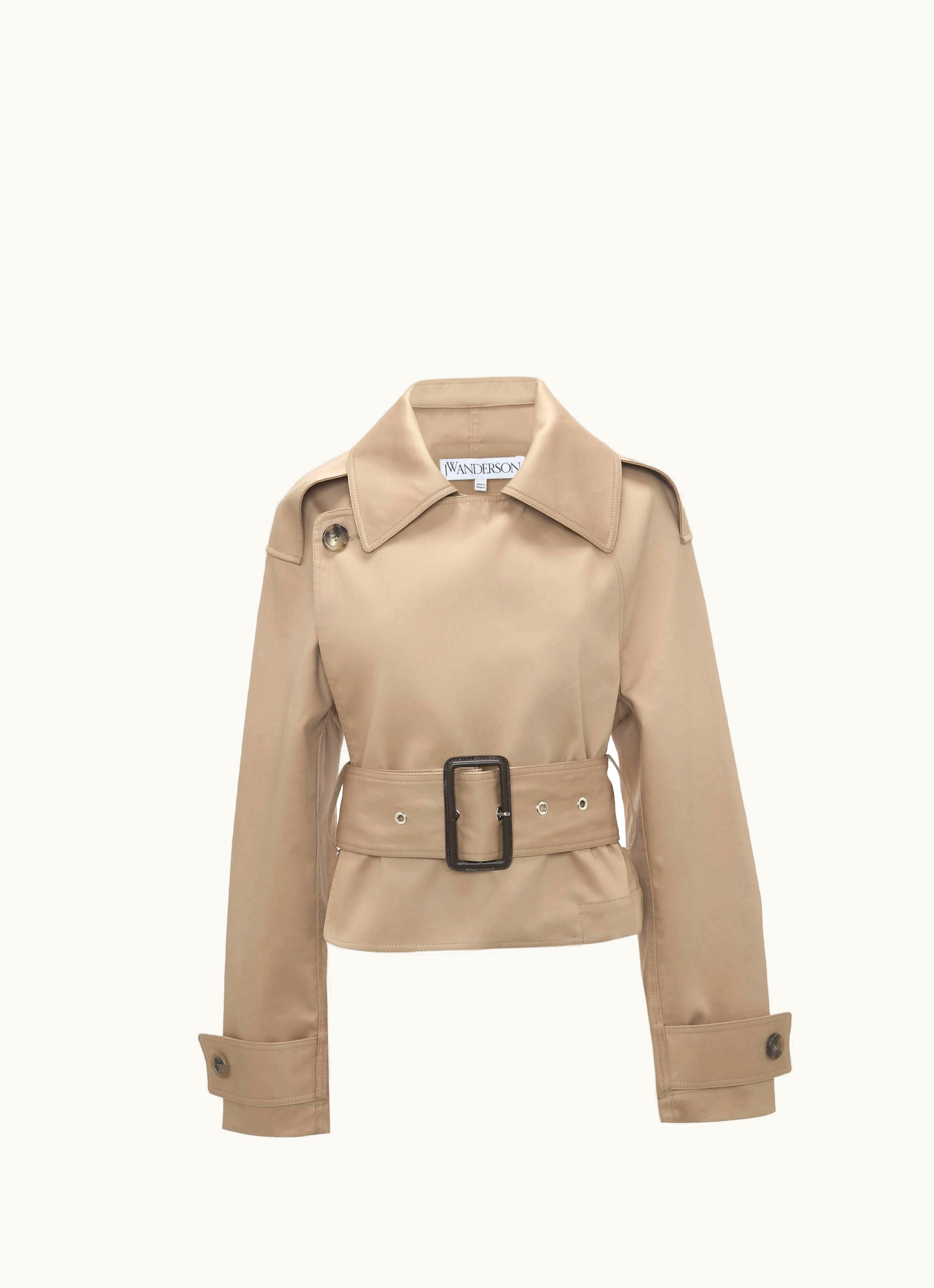 JW Anderson JW Anderson Cropped Trench Jacket In Neutrals