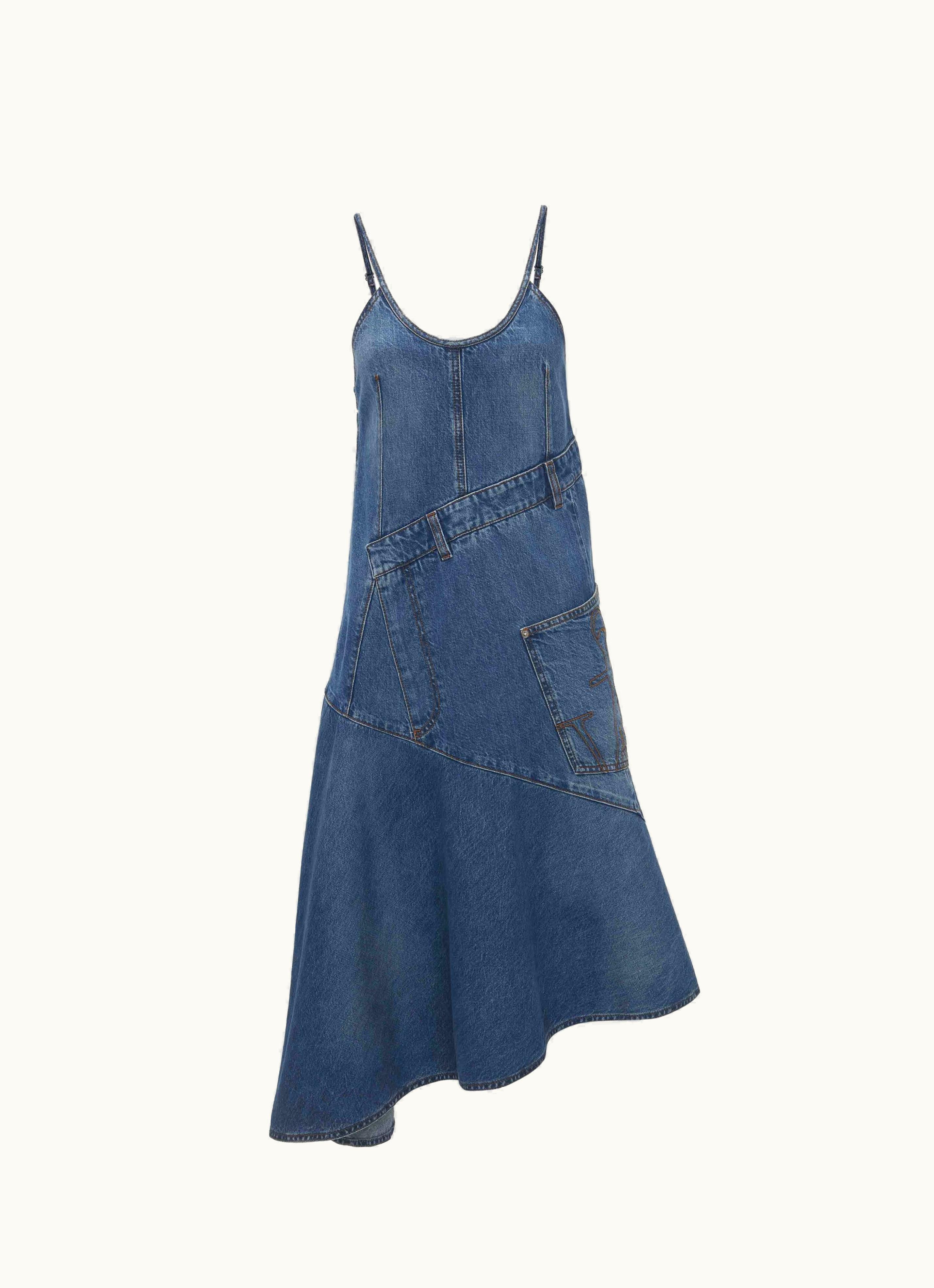 JW Anderson JW Anderson Twisted Denim Dress In Blue