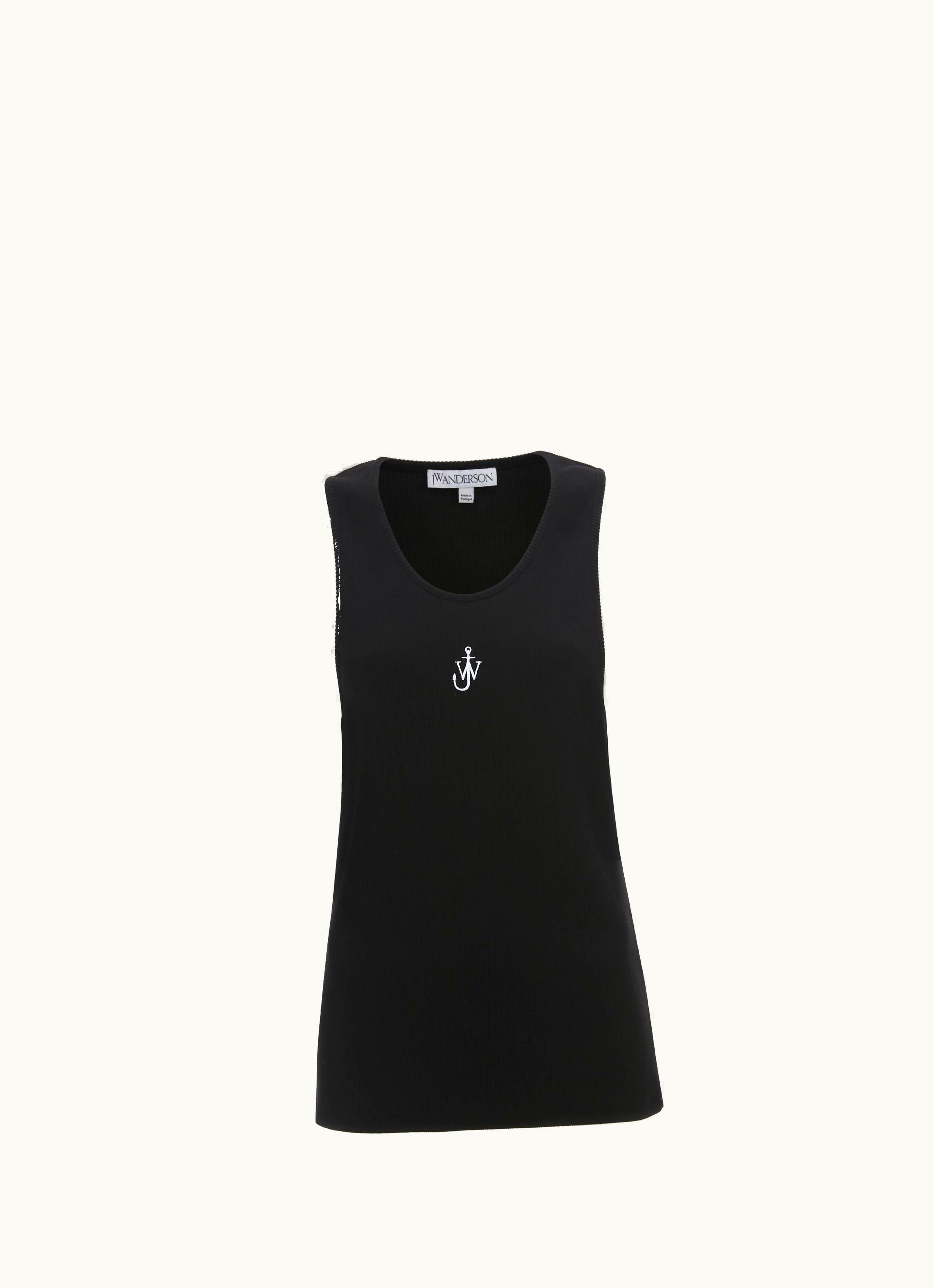 JW Anderson JW Anderson Anchor Logo Embroidered Tank Top Black