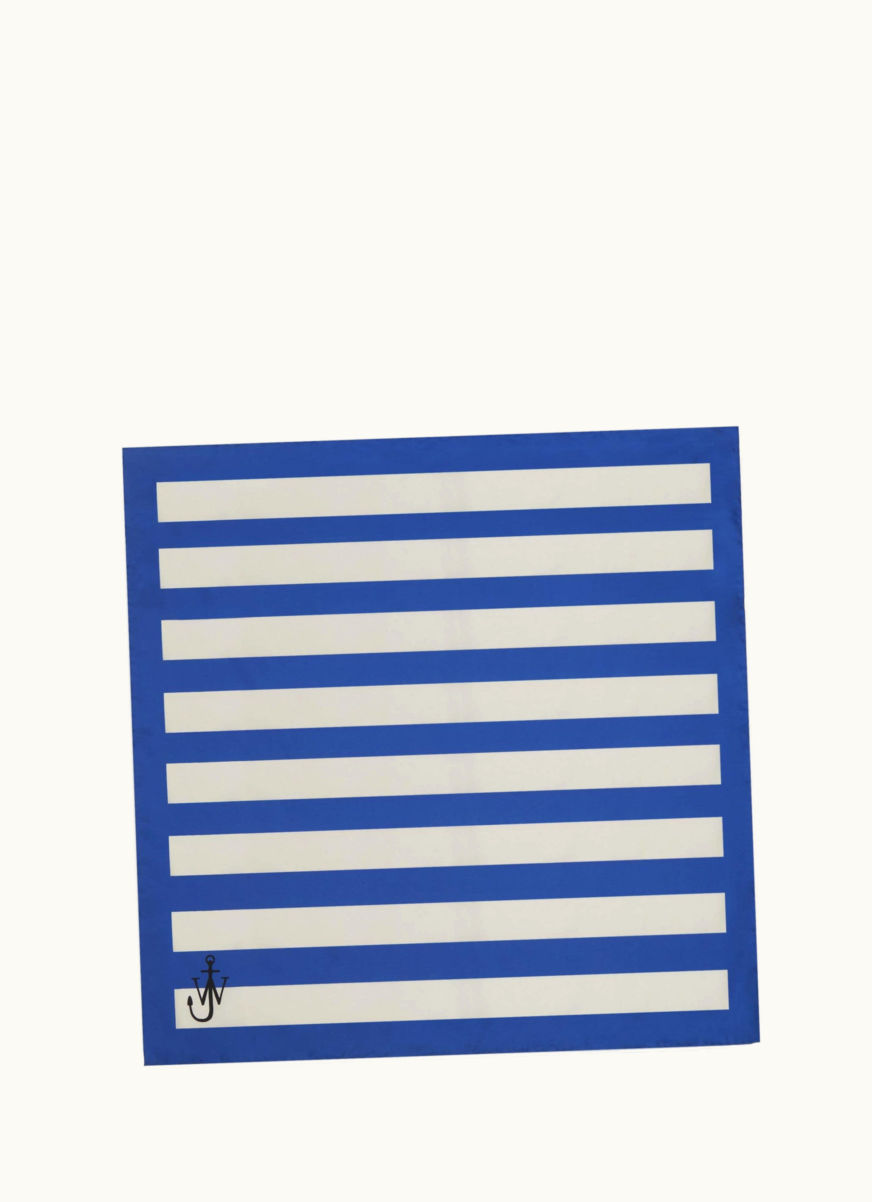 JW Anderson JW Anderson Silk Scarf With Stripes In Blue