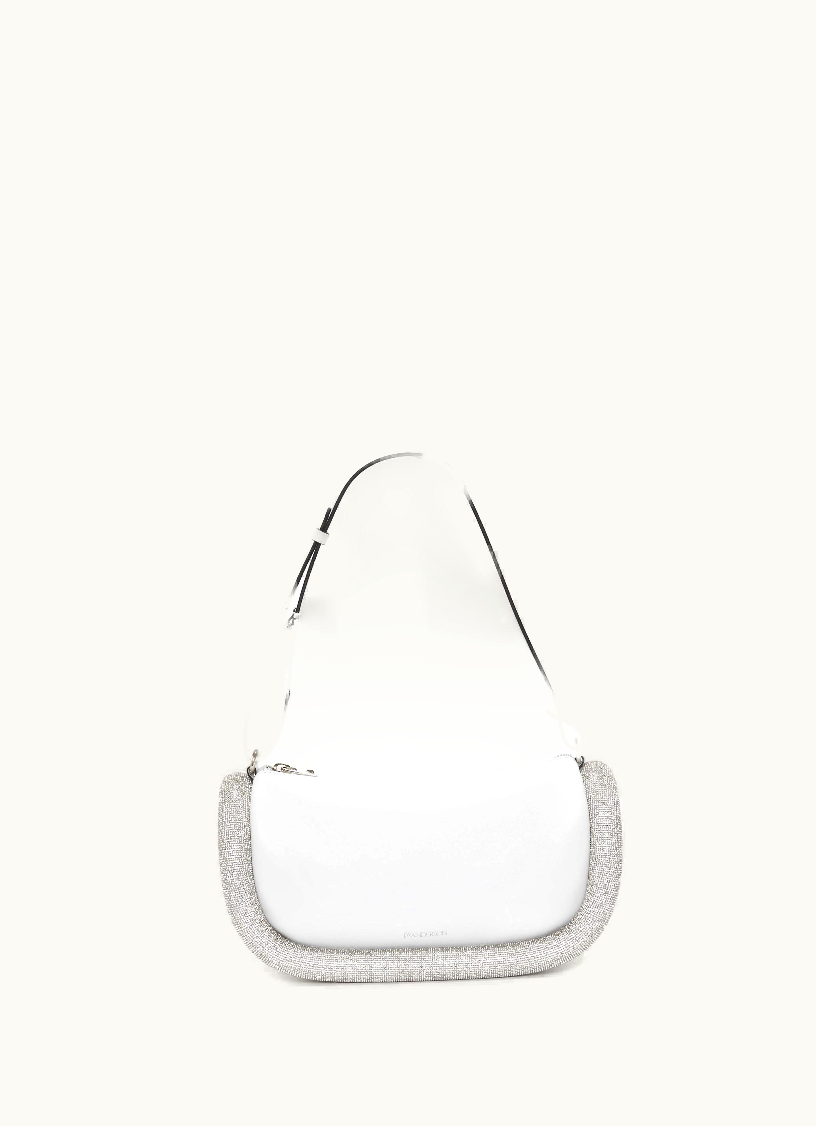 JW Anderson JW Anderson BUMPER-15 - Leather Shoulder Bag With Crystal In White