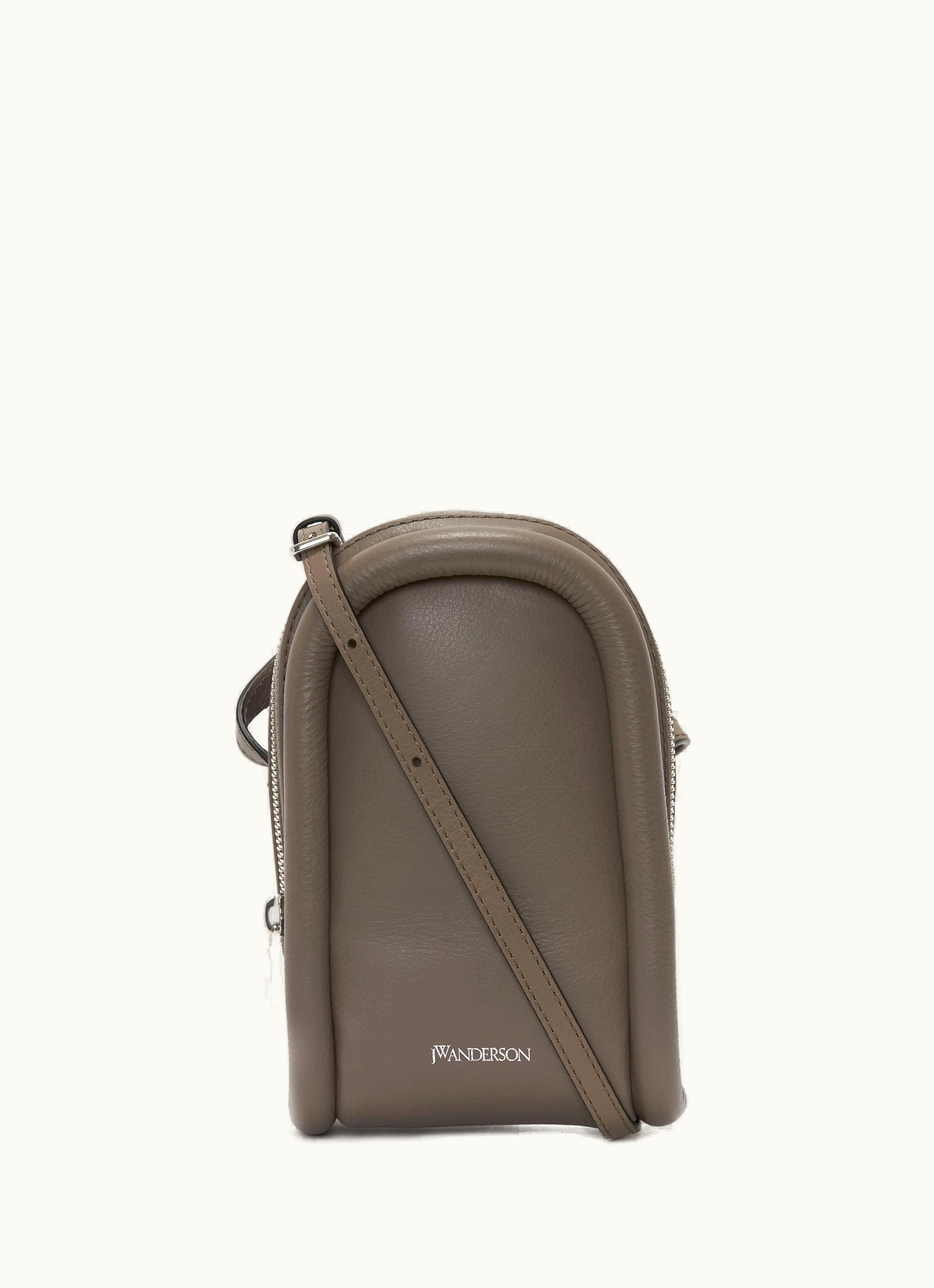 JW Anderson JW Anderson BUMPER-POUCH Leather Phone Pouch In Brown