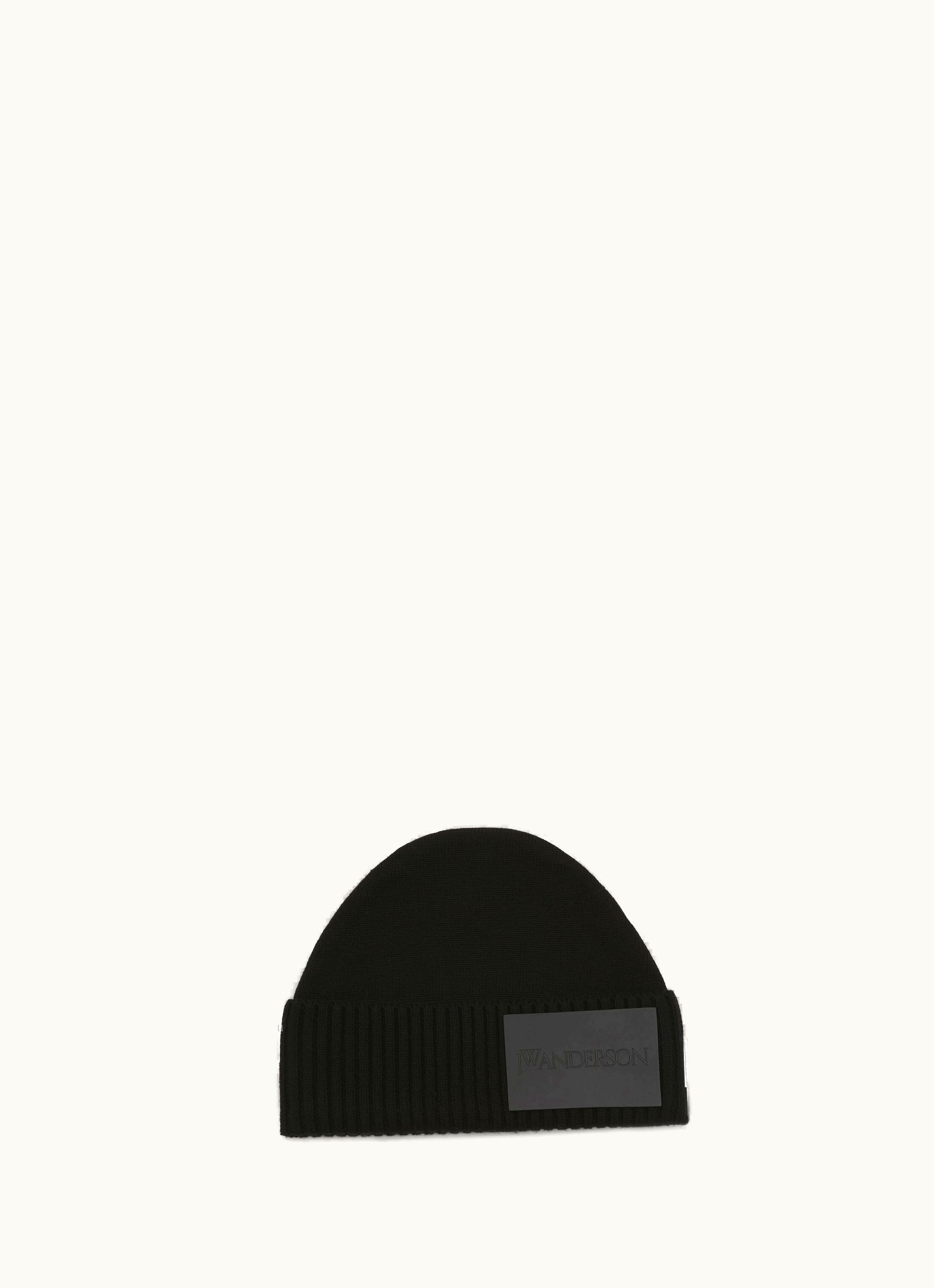 JW Anderson JW Anderson Beanie With Logo Patch In Black