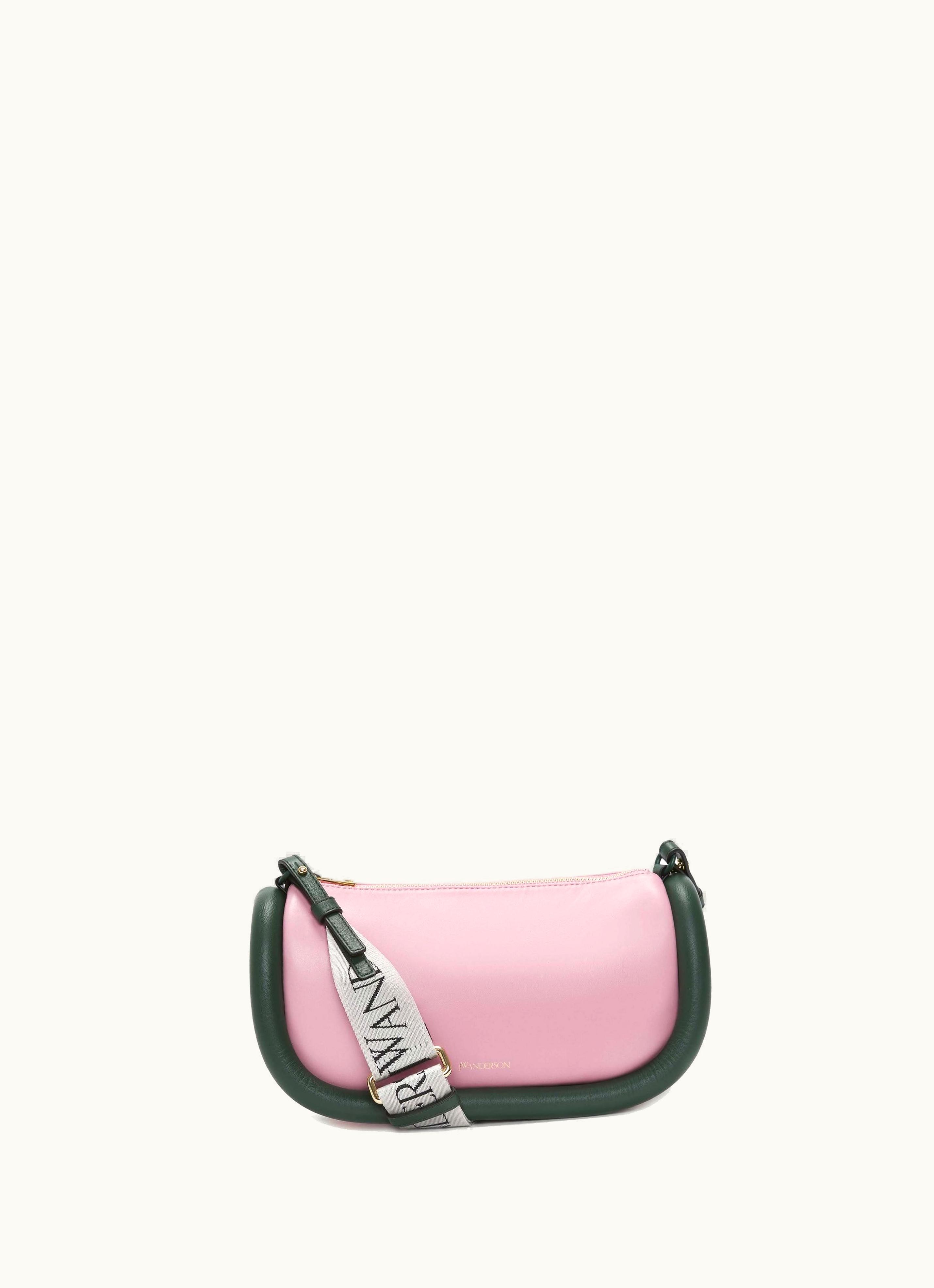 JW Anderson JW Anderson BUMPER-15 - Leather Crossbody Bag With Additional Webbing Strap In Pink