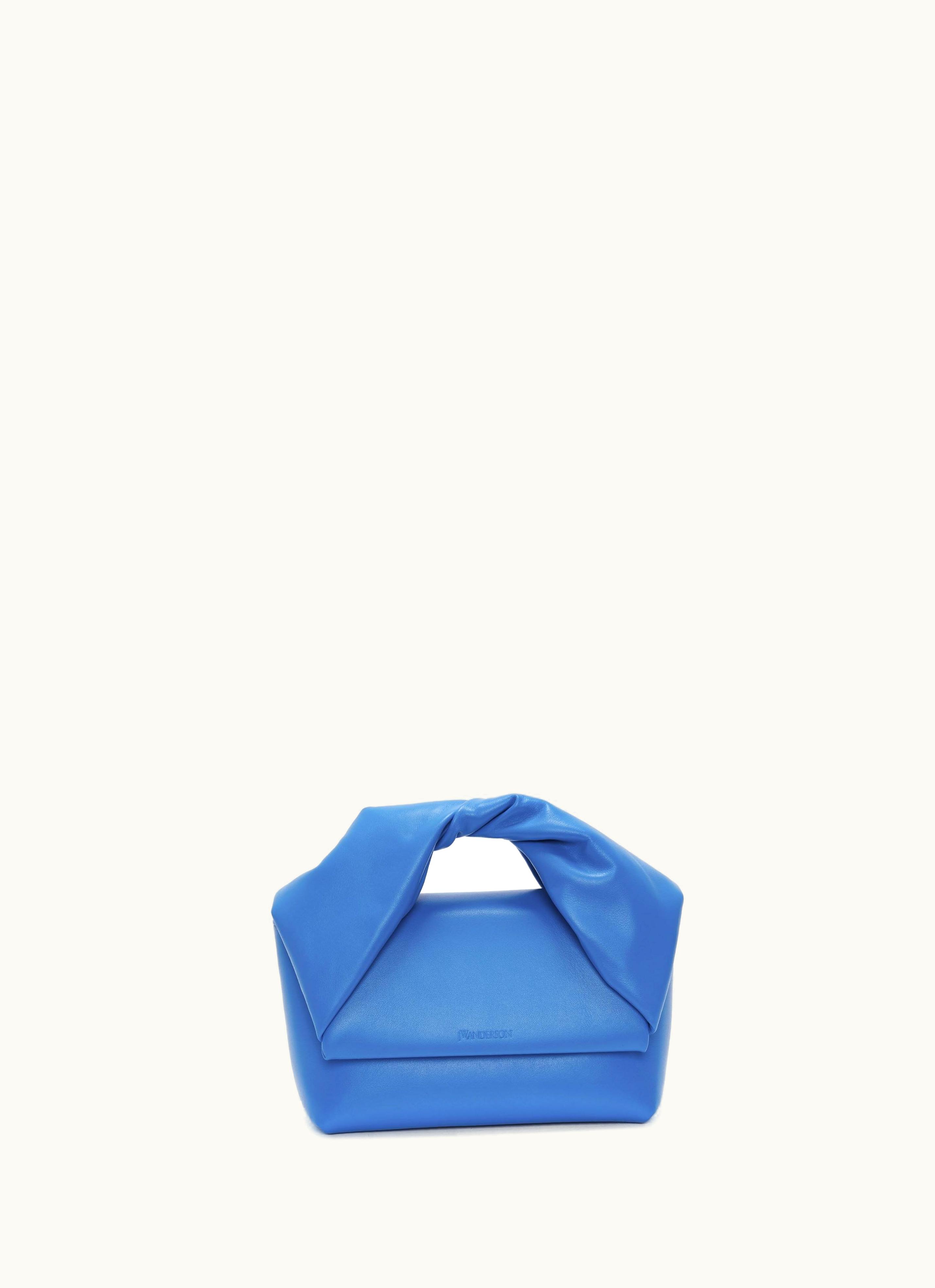 JW Anderson JW Anderson Twisted Sky Blue Leather Crossbody Bag