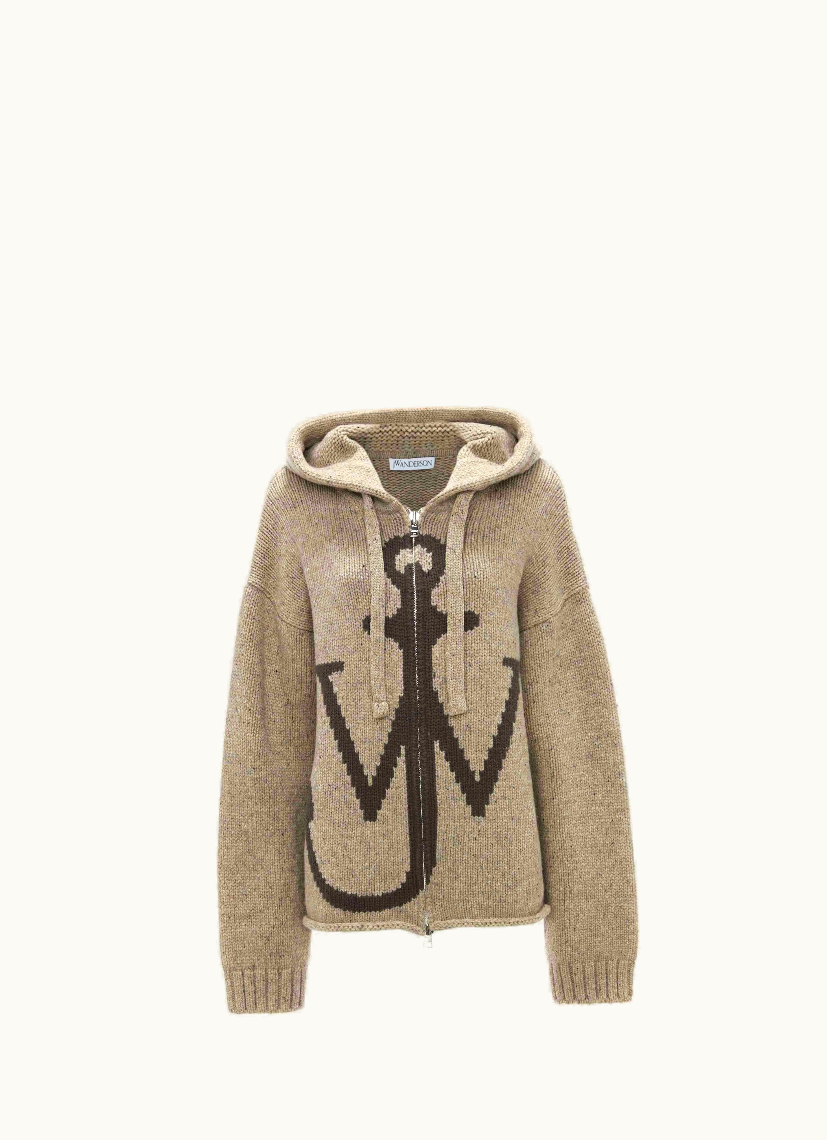 JW Anderson JW Anderson Anchor Zip Hoodie In Neutrals