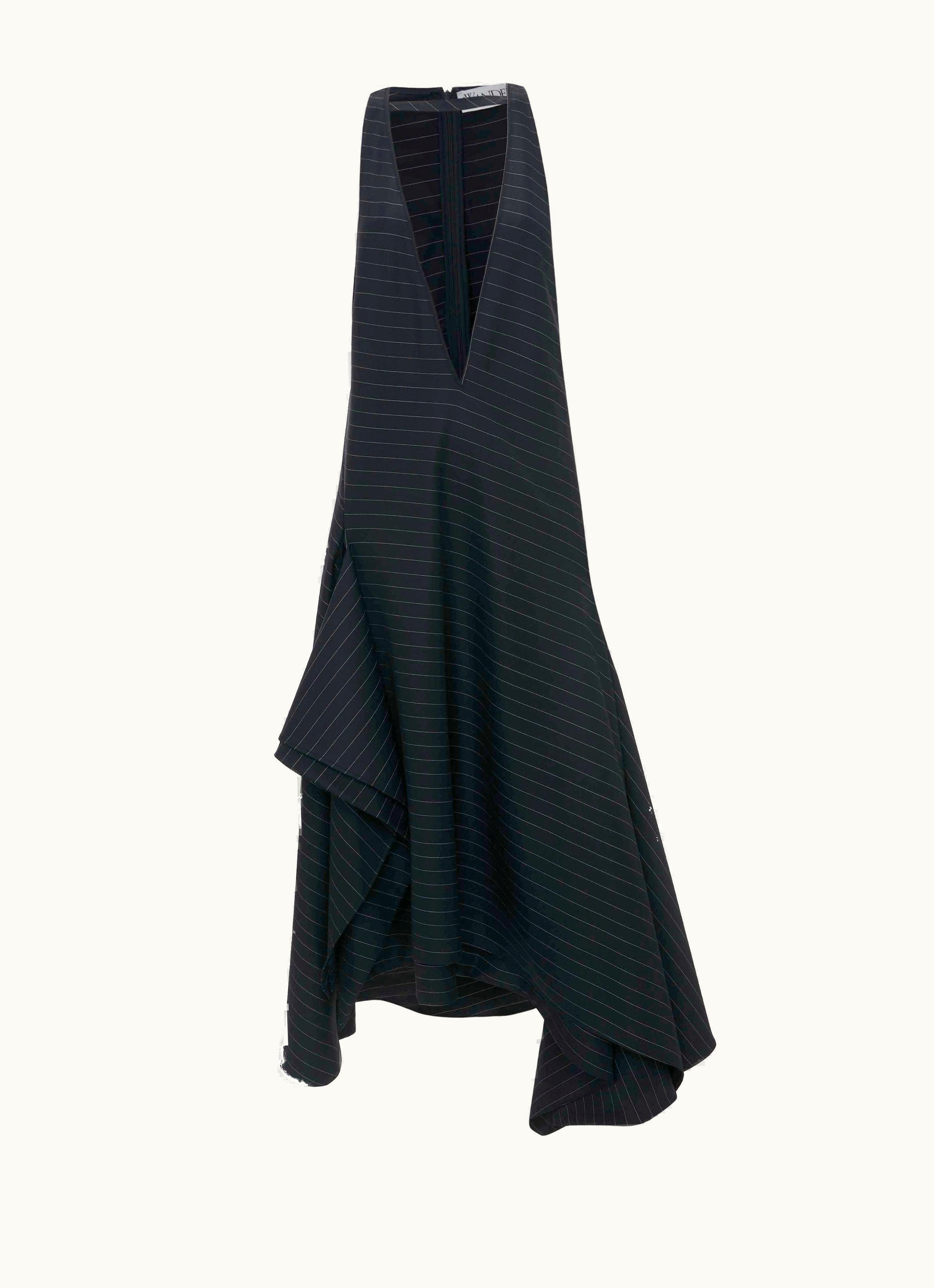 JW Anderson JW Anderson V- Neck Panelled Dress In Blue