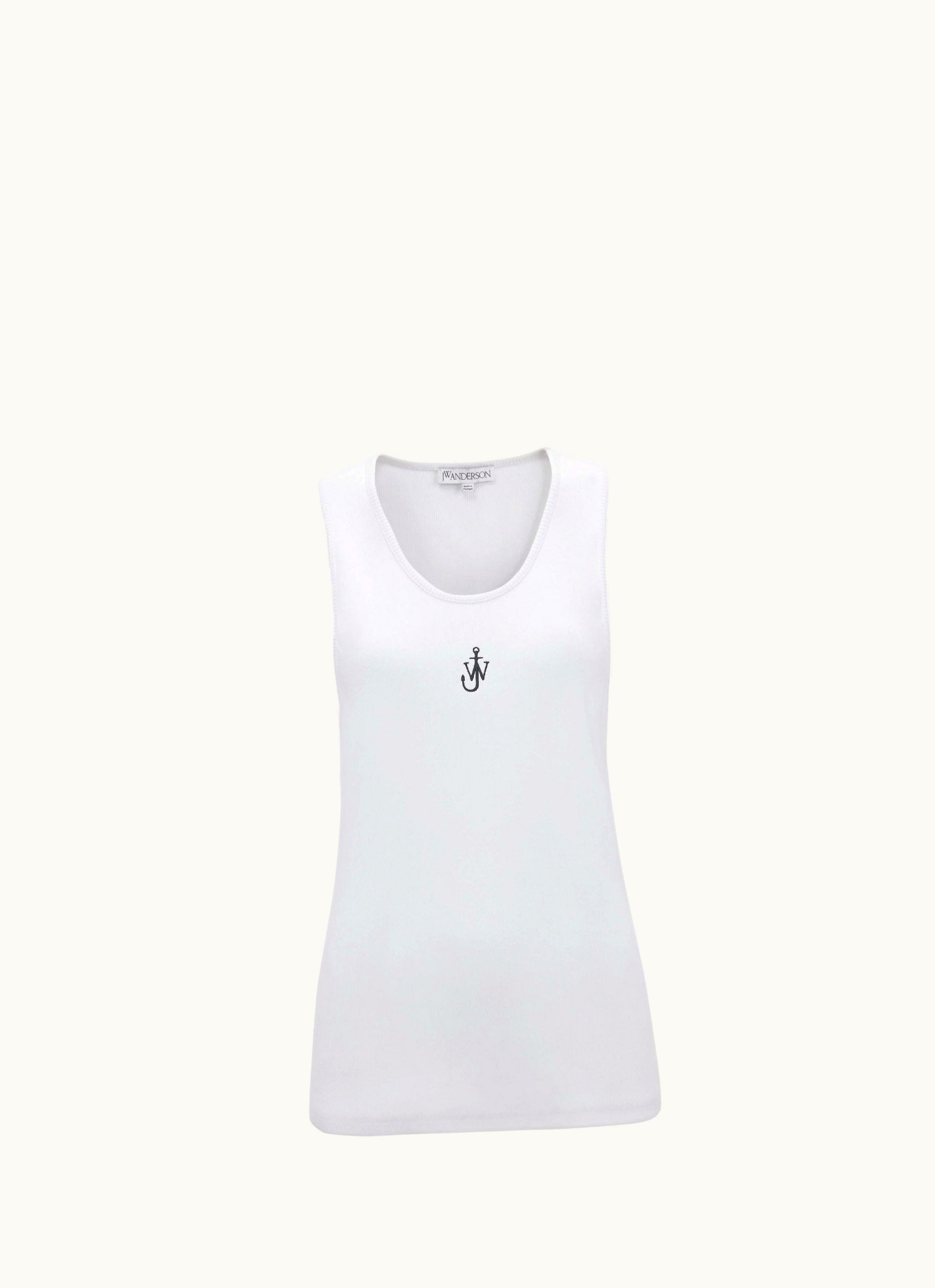 JW Anderson JW Anderson Anchor Logo Embroidered Tank Top White