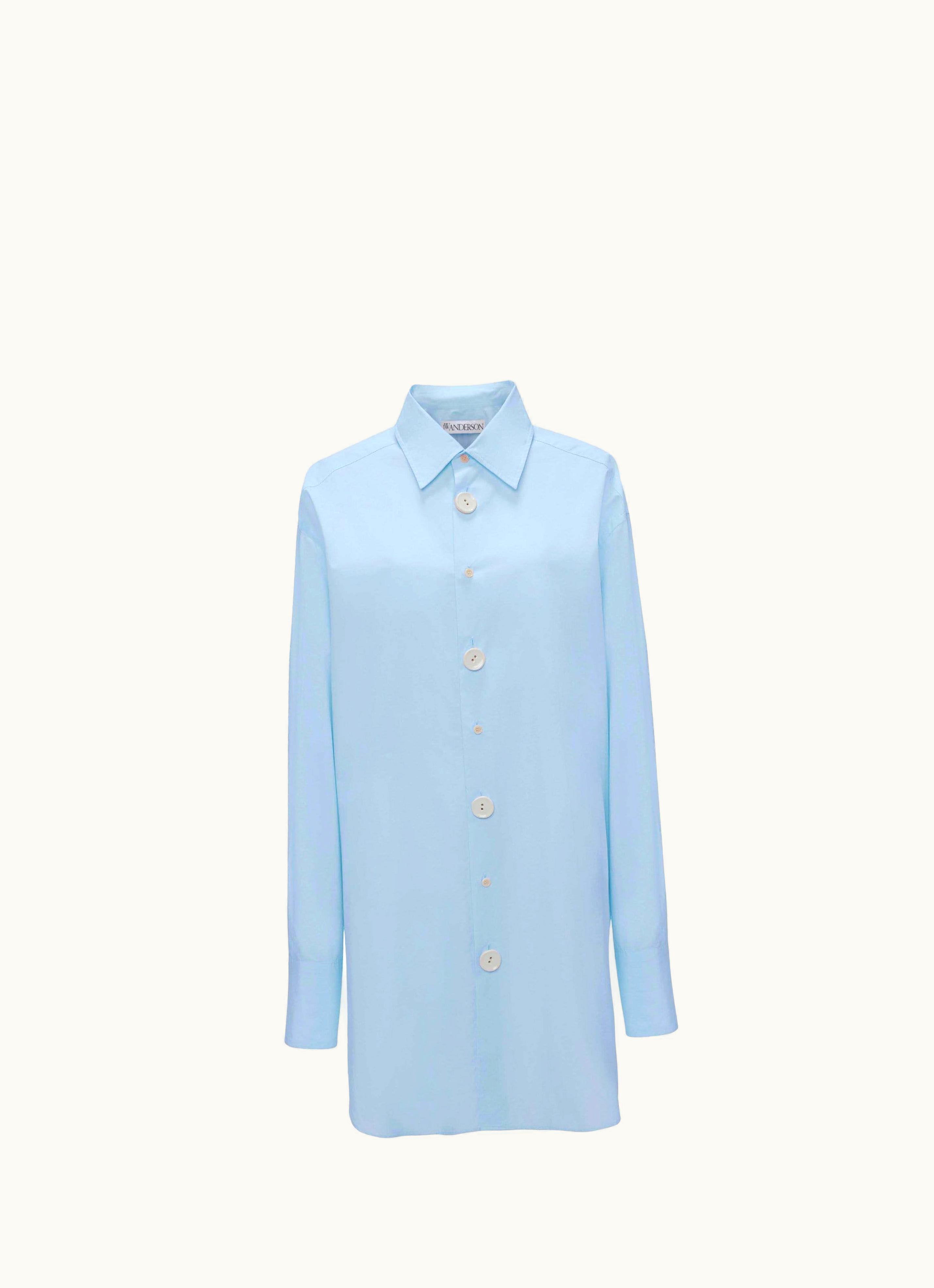 JW Anderson JW Anderson Oversized Shirt In Blue Luxury Cotton Shirt