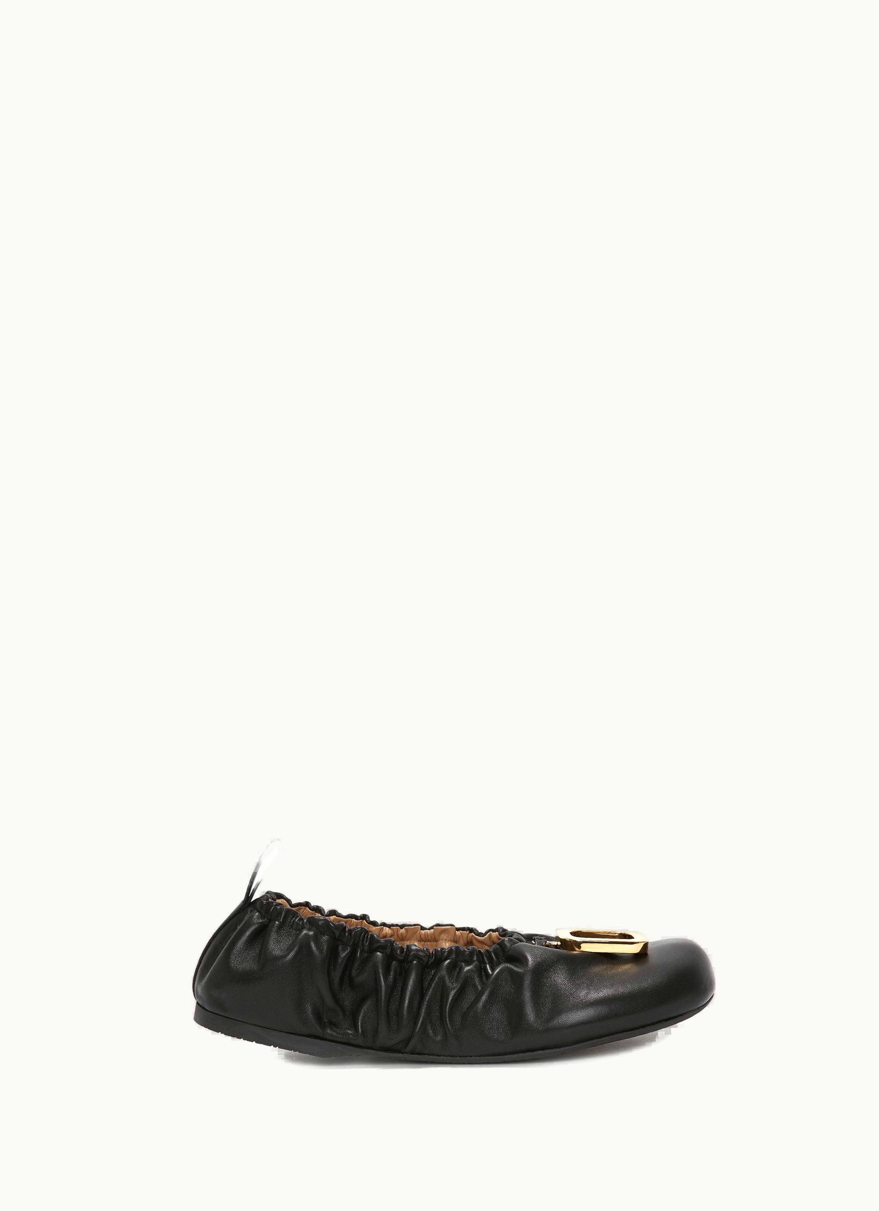 JW Anderson JW Anderson JWA Puller Leather Ballet Flats In Black