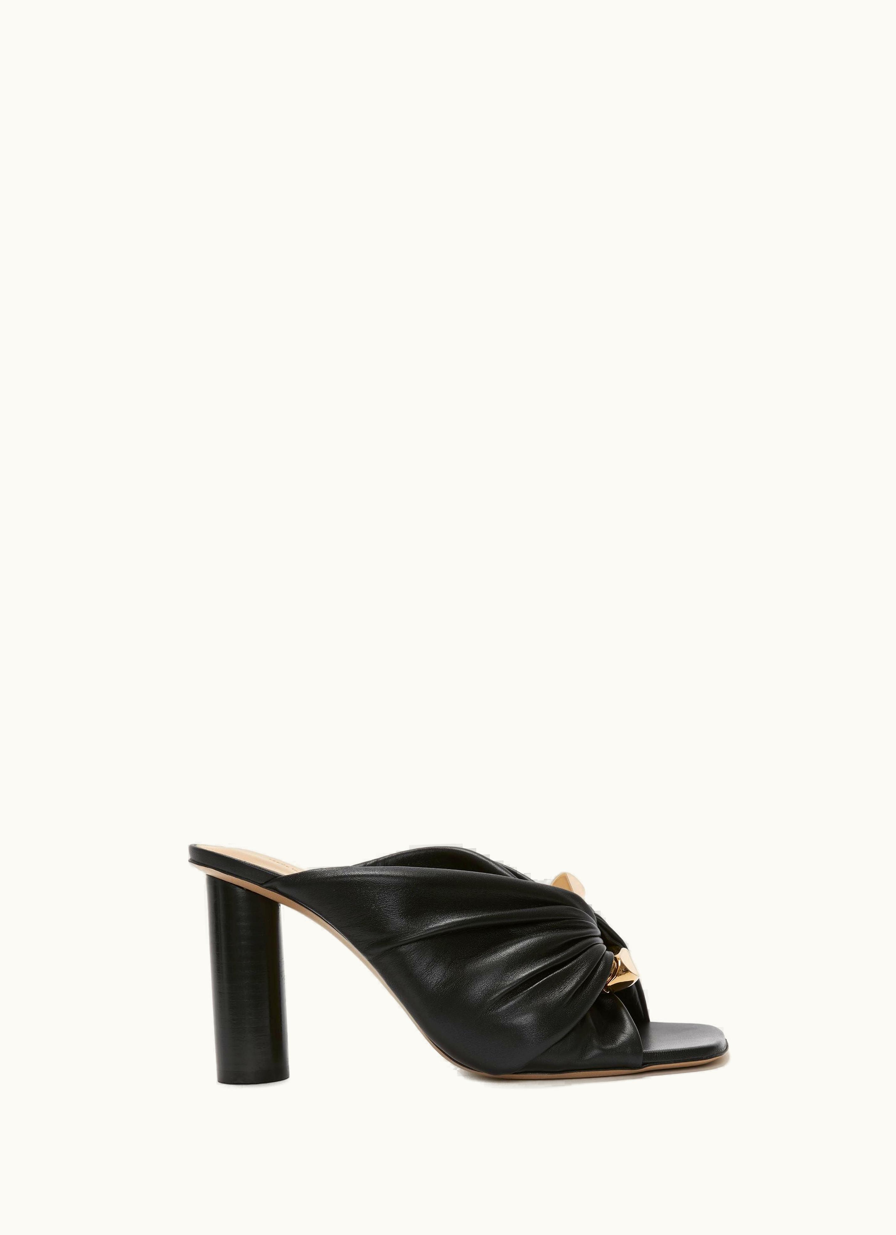JW Anderson JW Anderson Corner Leather Mules In Black