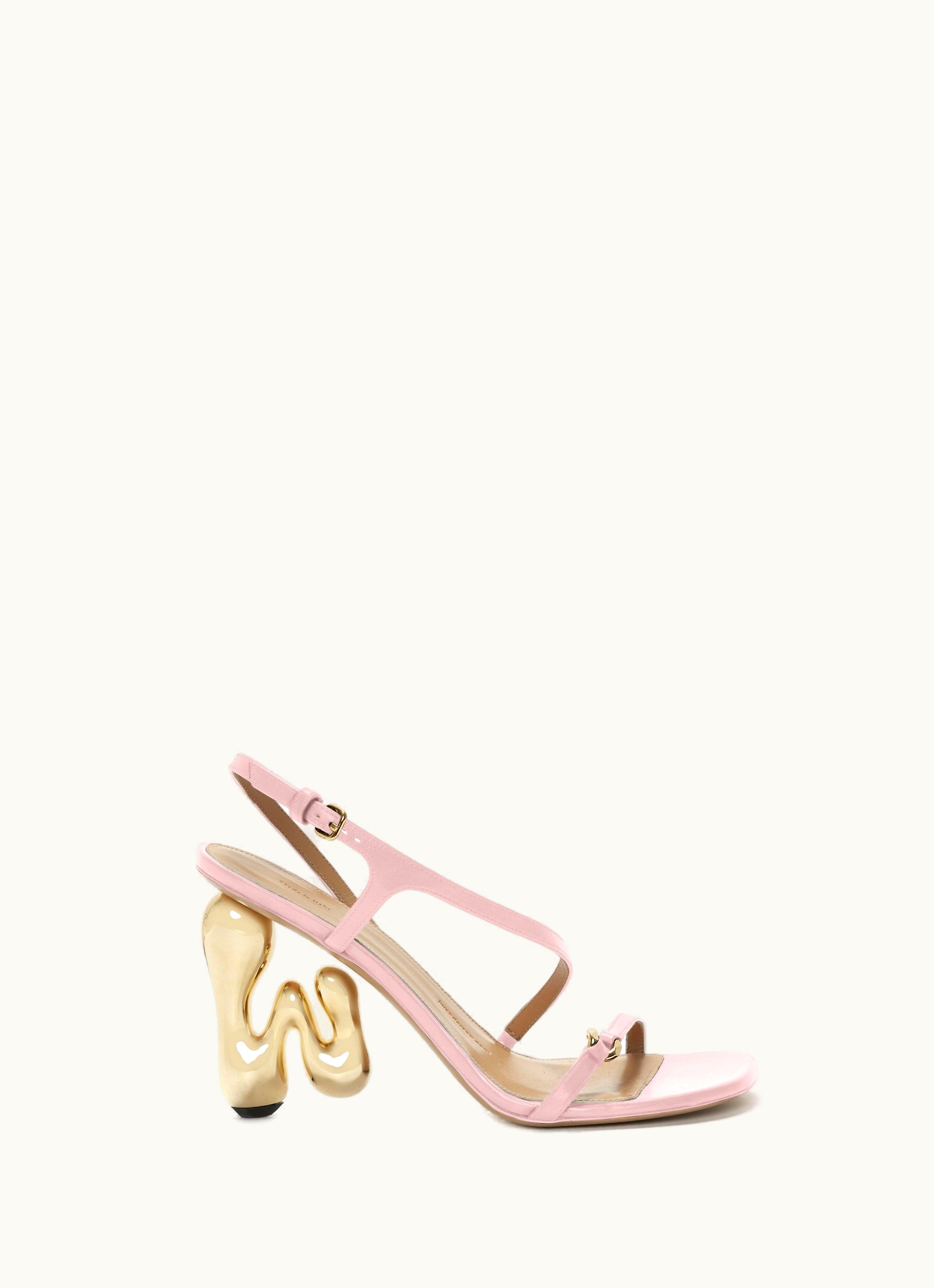 JW Anderson JW Anderson JW Bubble Heel Leather Sandals In Pink