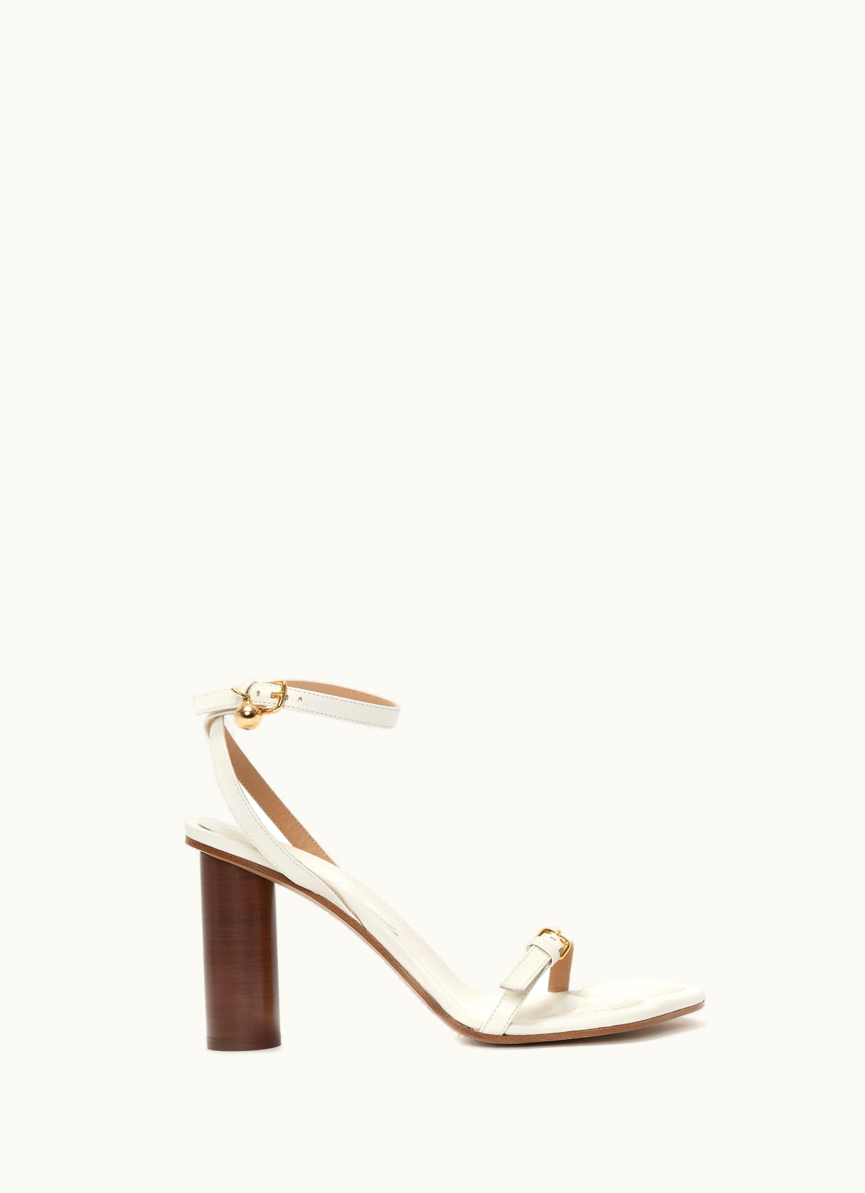 JW Anderson JW Anderson Leather Paw Heeled Sandals In White
